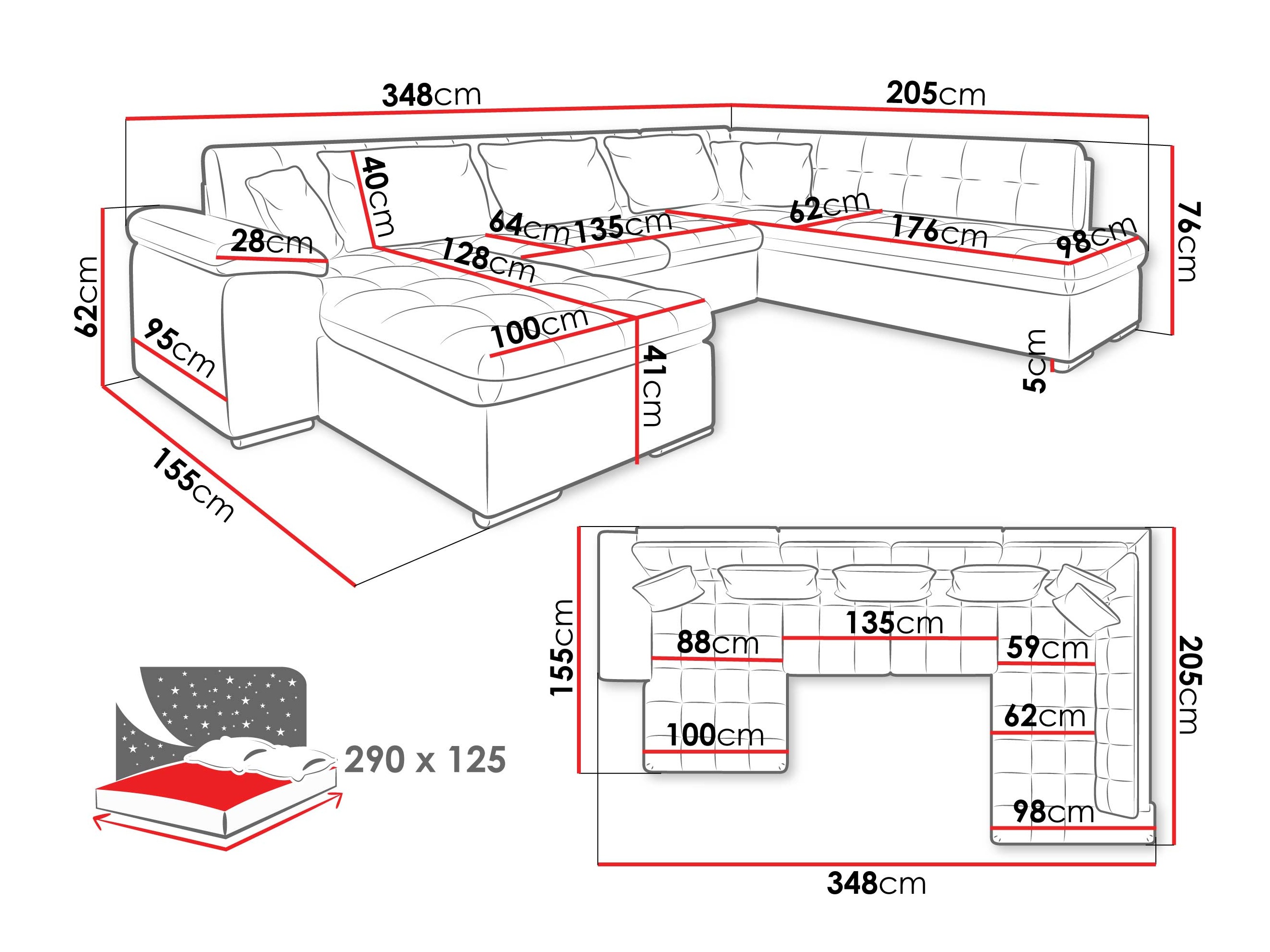 Hoekbank Comfivo 114 (Links)