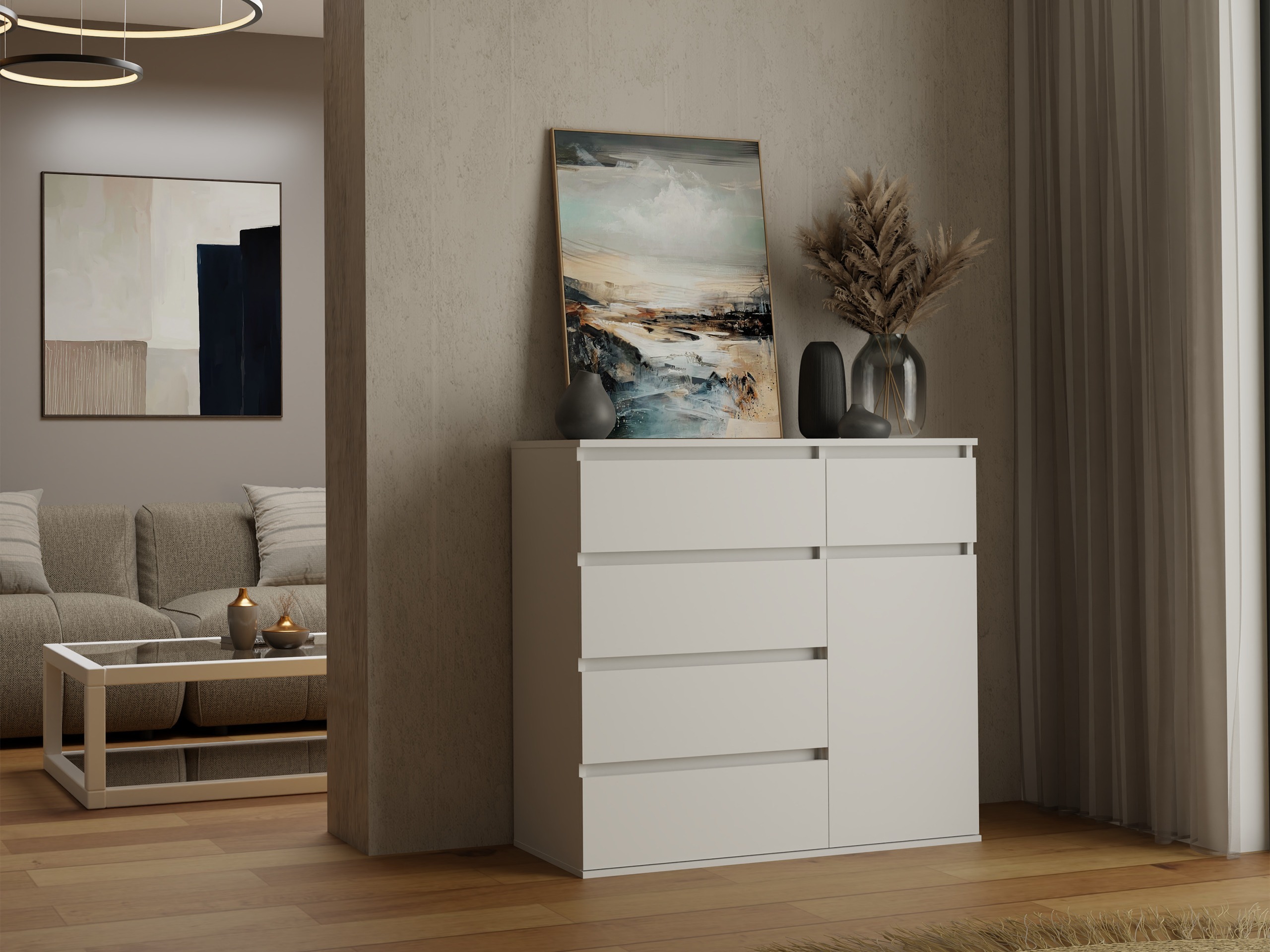 Ladekast Elbvelu 136 (Wit)