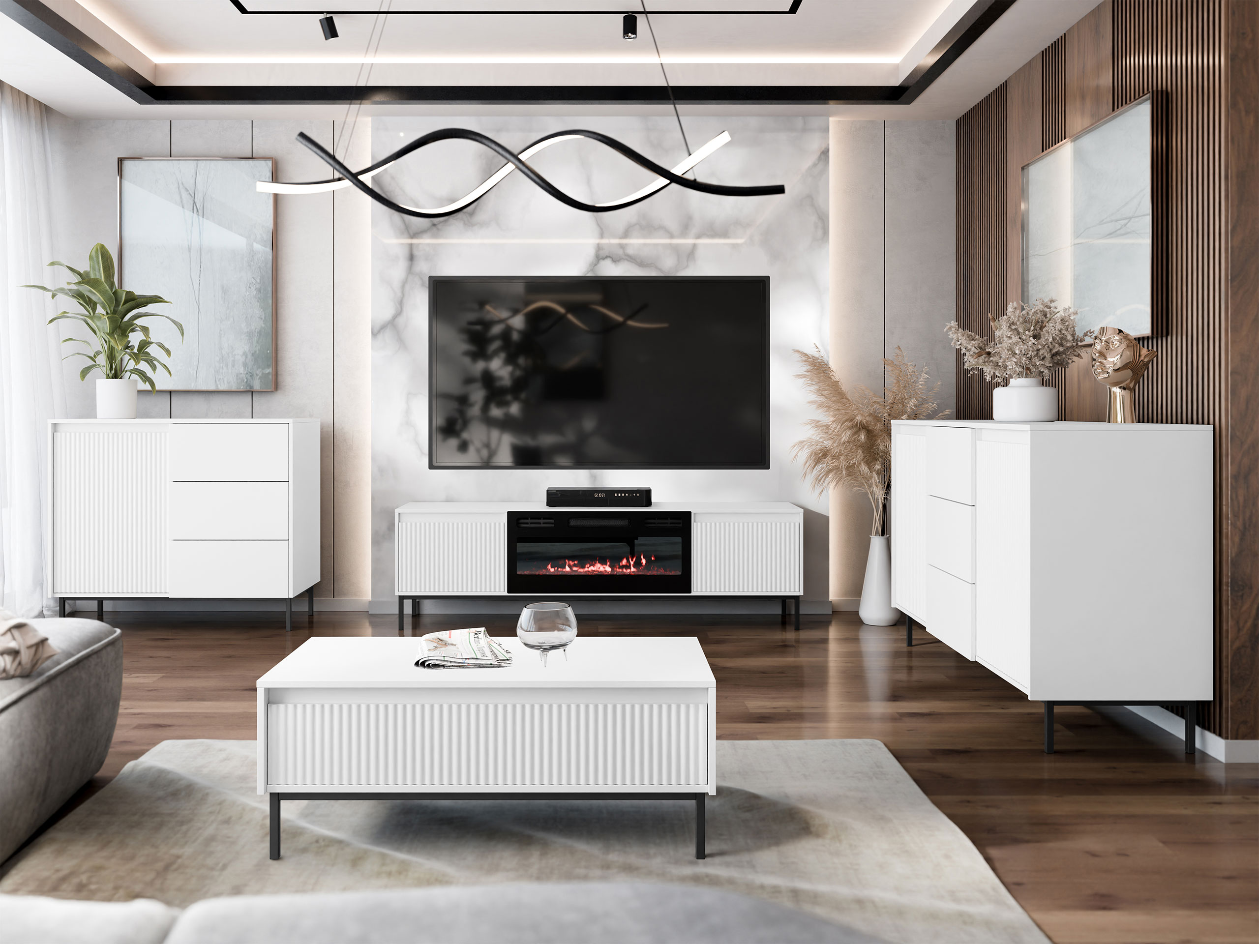 Woonkamerset Comfivo Delruva 109 (Wit)