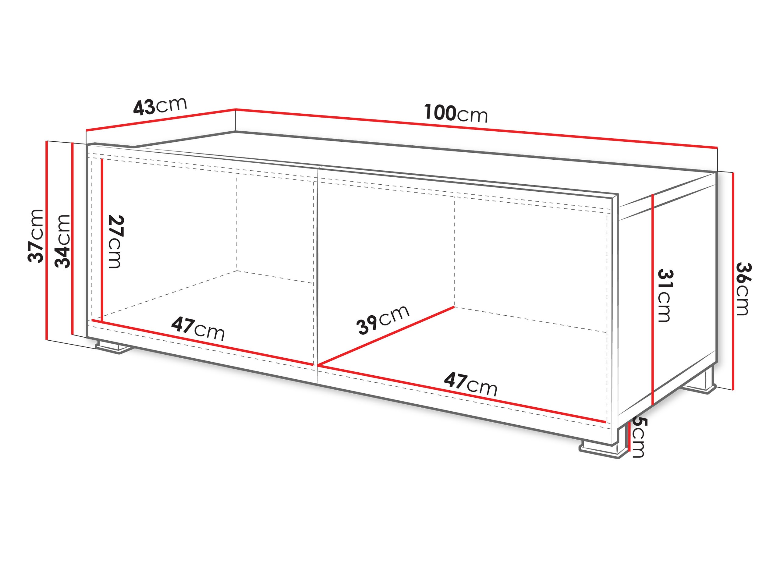 TV-meubel Tivdalu 104 (Kasjmier)