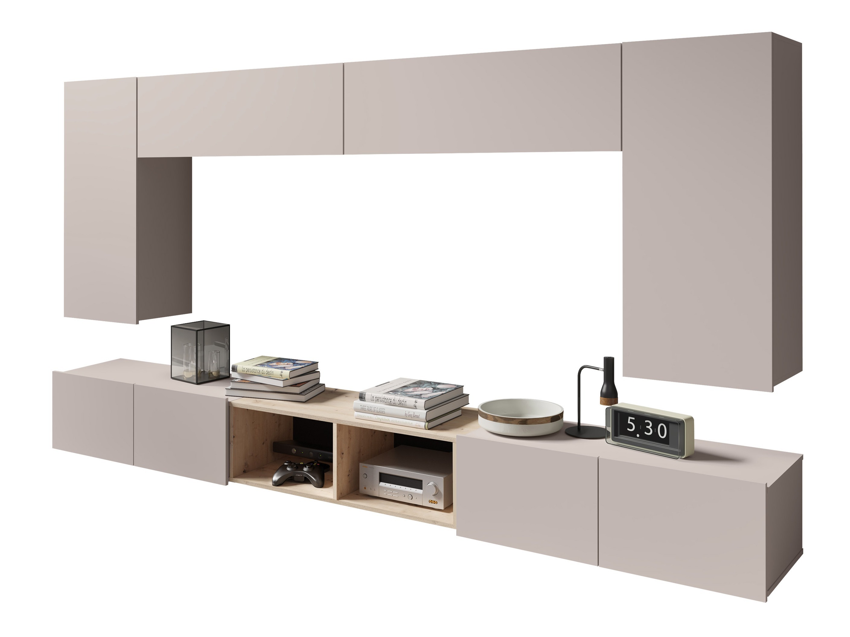 Woonkamerset Tivdalu 143 (Kasjmier + Artisan eiken)