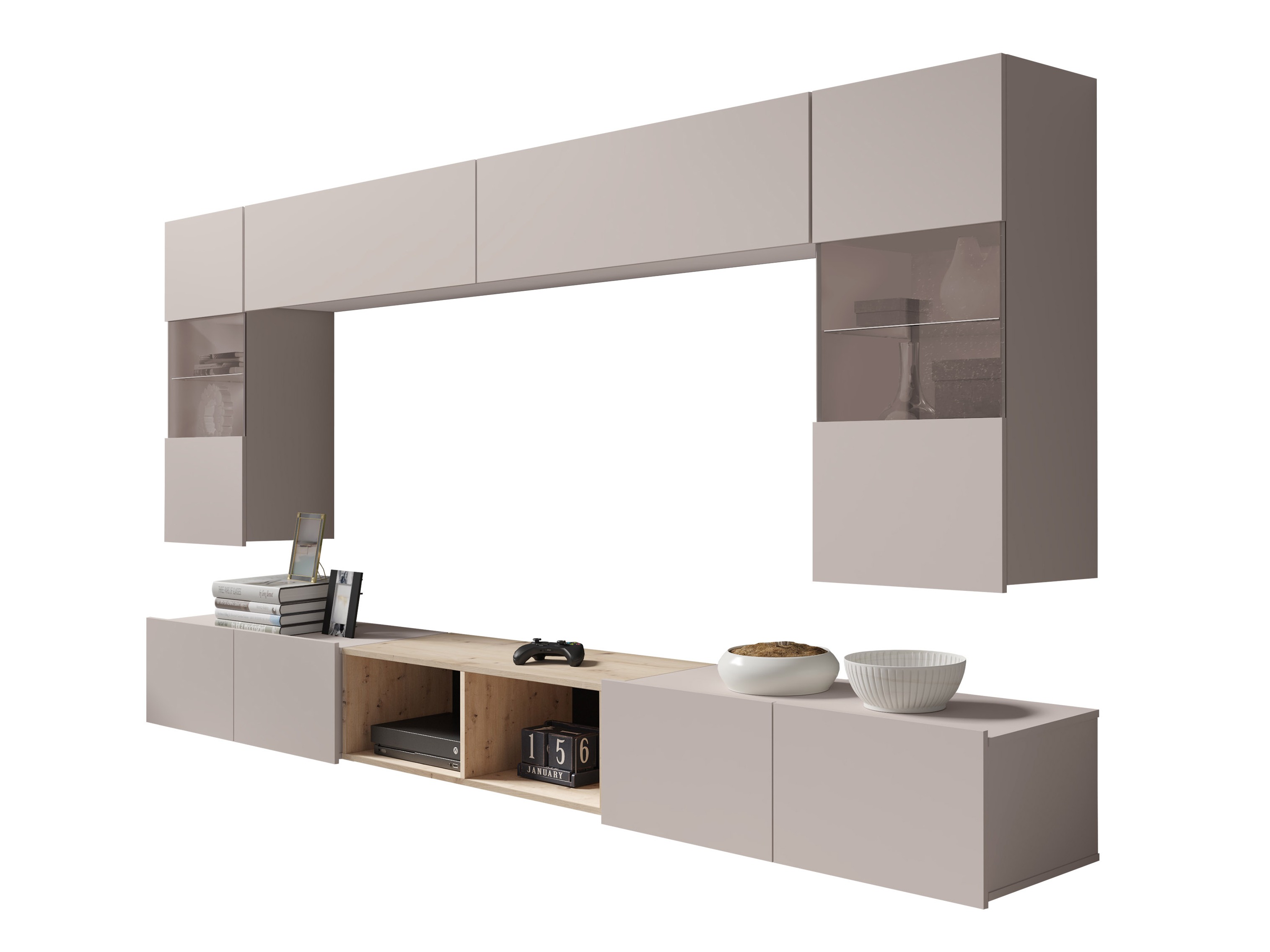 Woonkamerset Tivdalu 144 (Kasjmier + Artisan eiken)