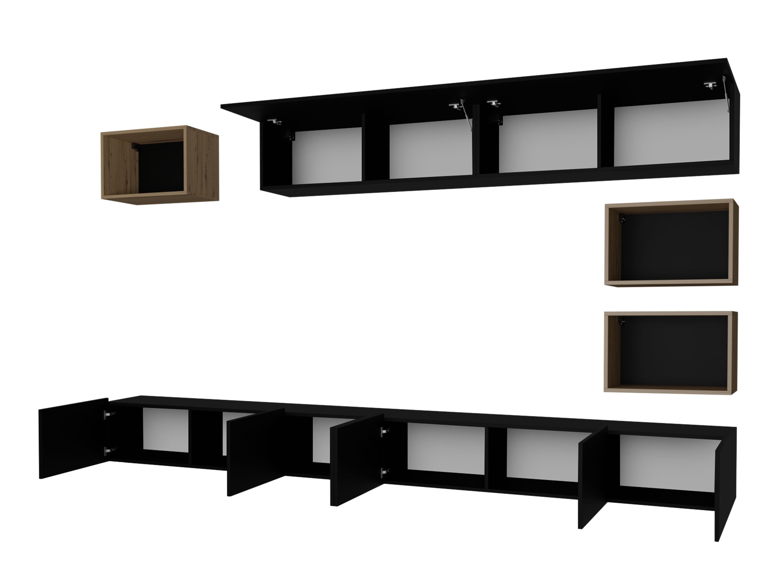 Woonkamerset Tivdalu 151 (Kasjmier + Artisan eiken)