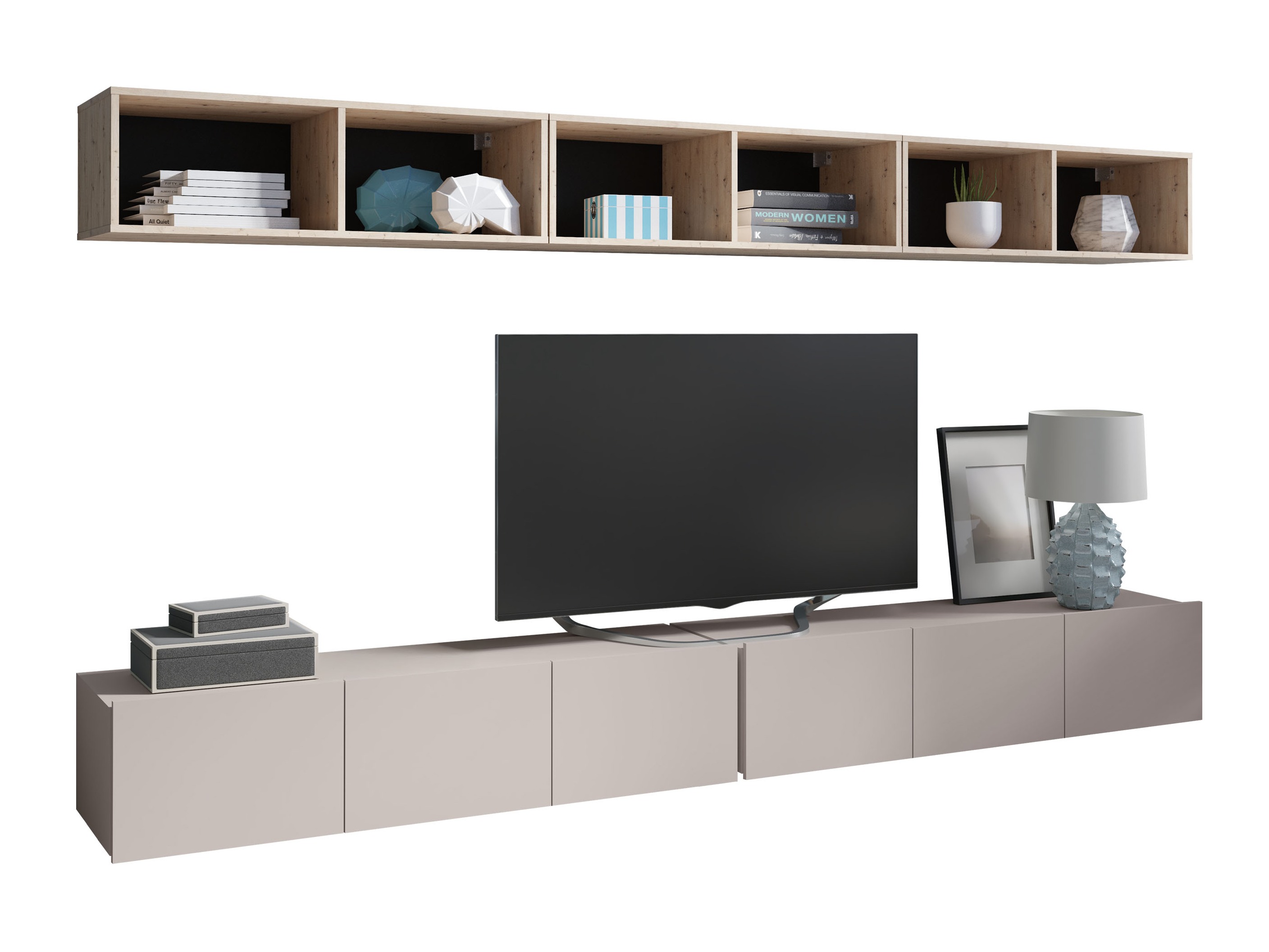 Woonkamerset Tivdalu 153 (Kasjmier + Artisan eiken)