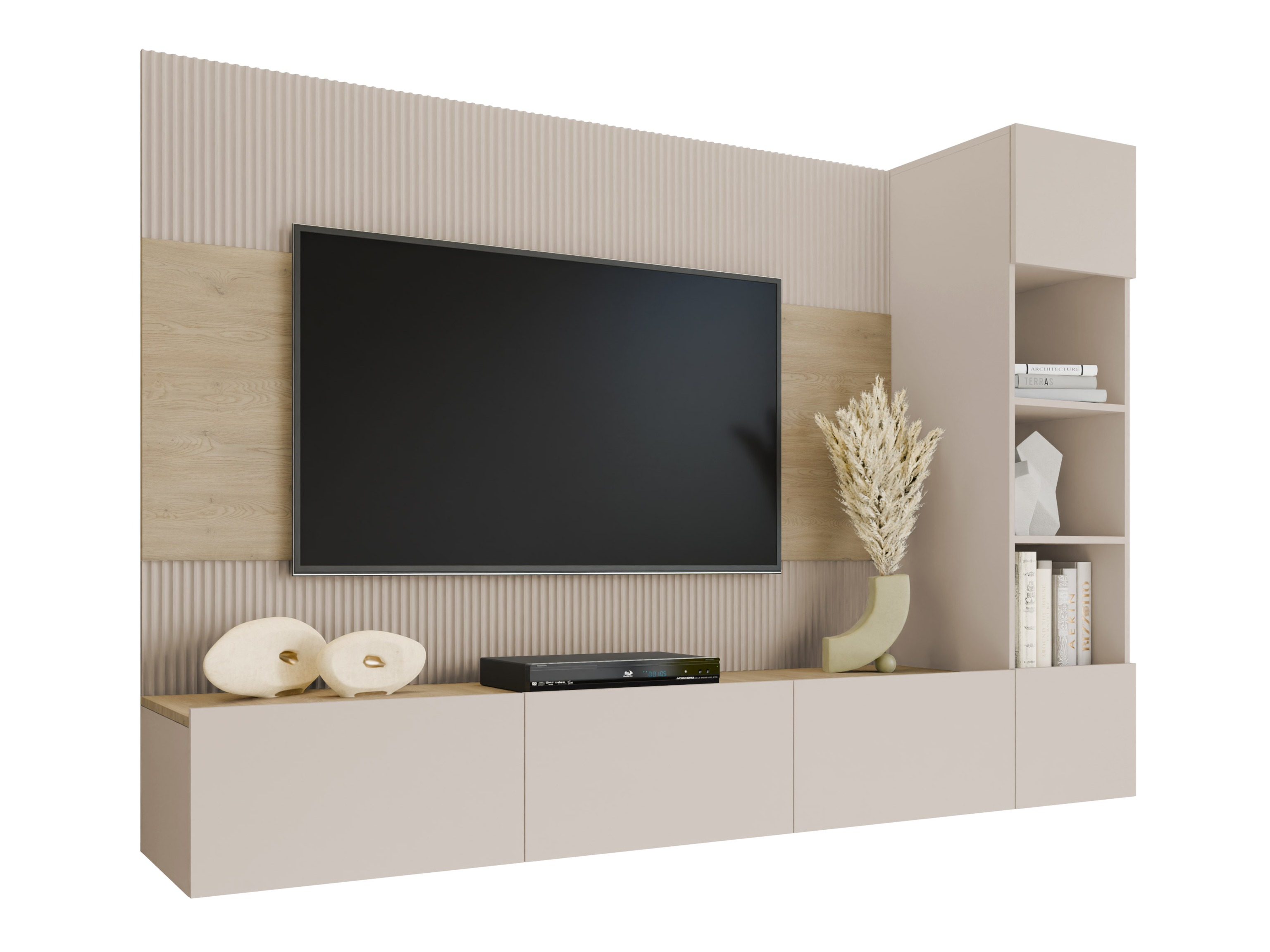 Woonkamerset Comfivo 369 (Beige + Eiken)