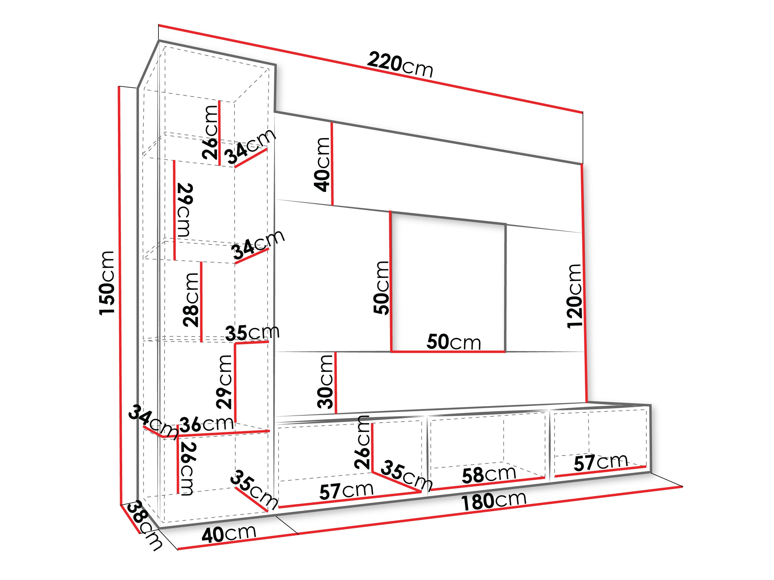 Woonkamerset Comfivo 452 (Beige + Eiken)
