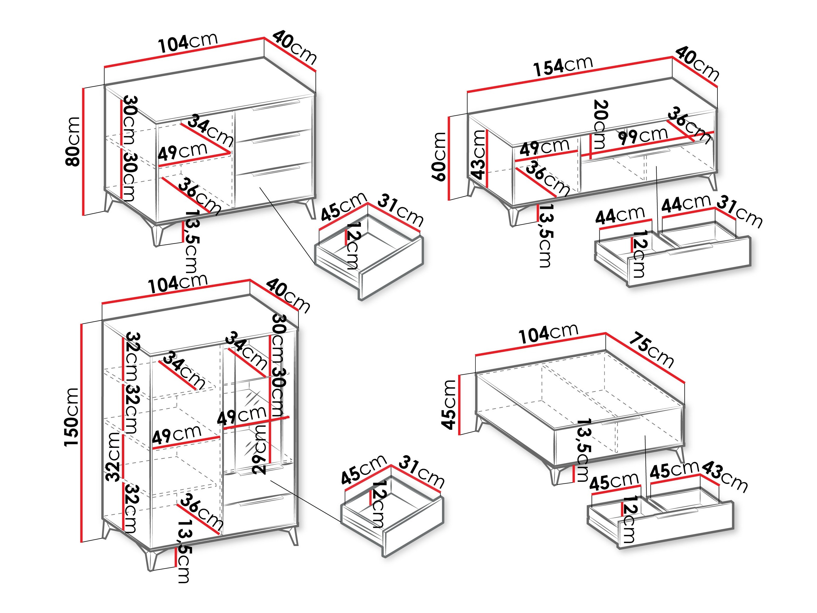 Woonkamerset Comfivo Camlue 114
