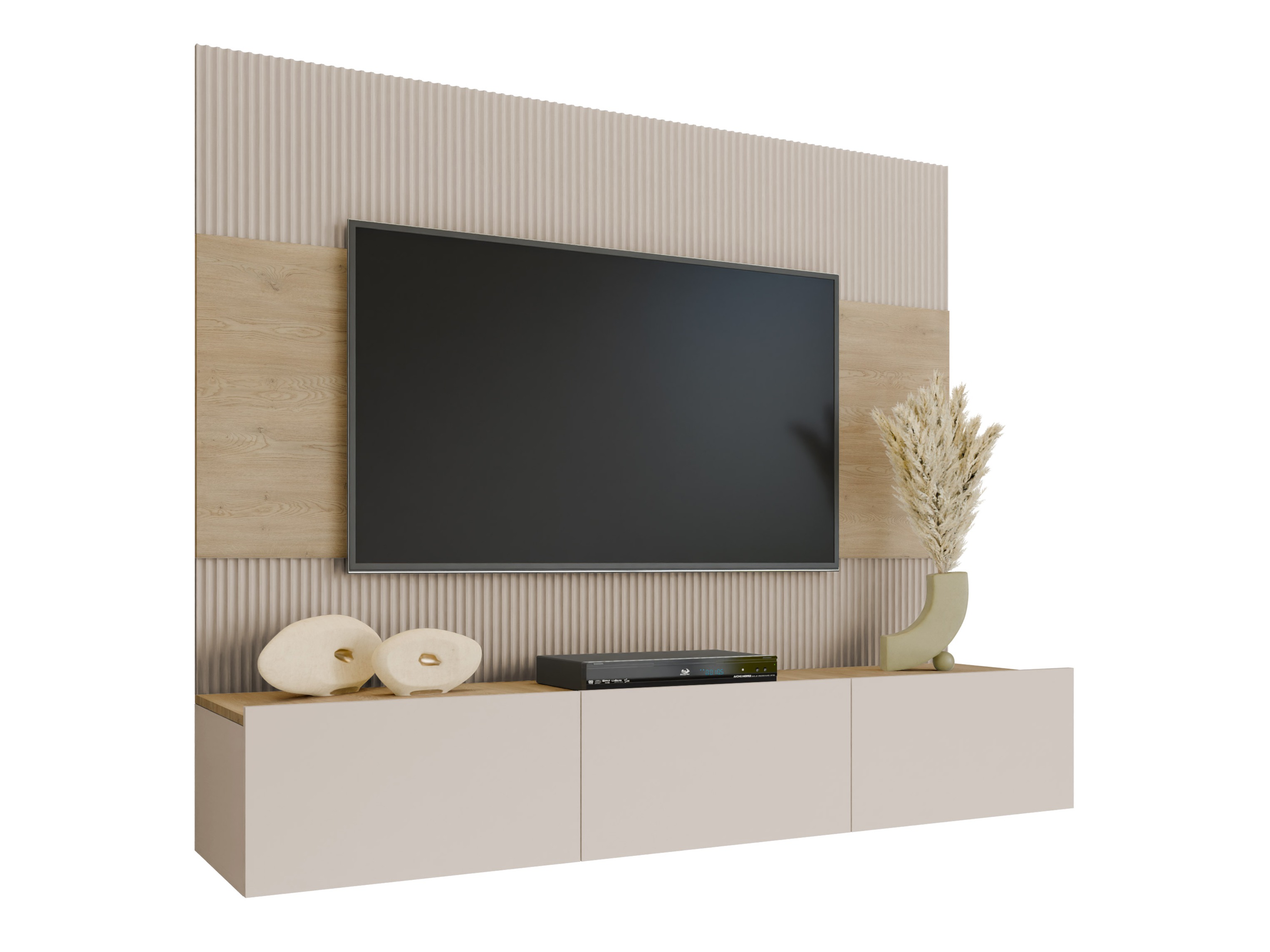 Woonkamerset Comfivo Salix (Beige + Eiken)