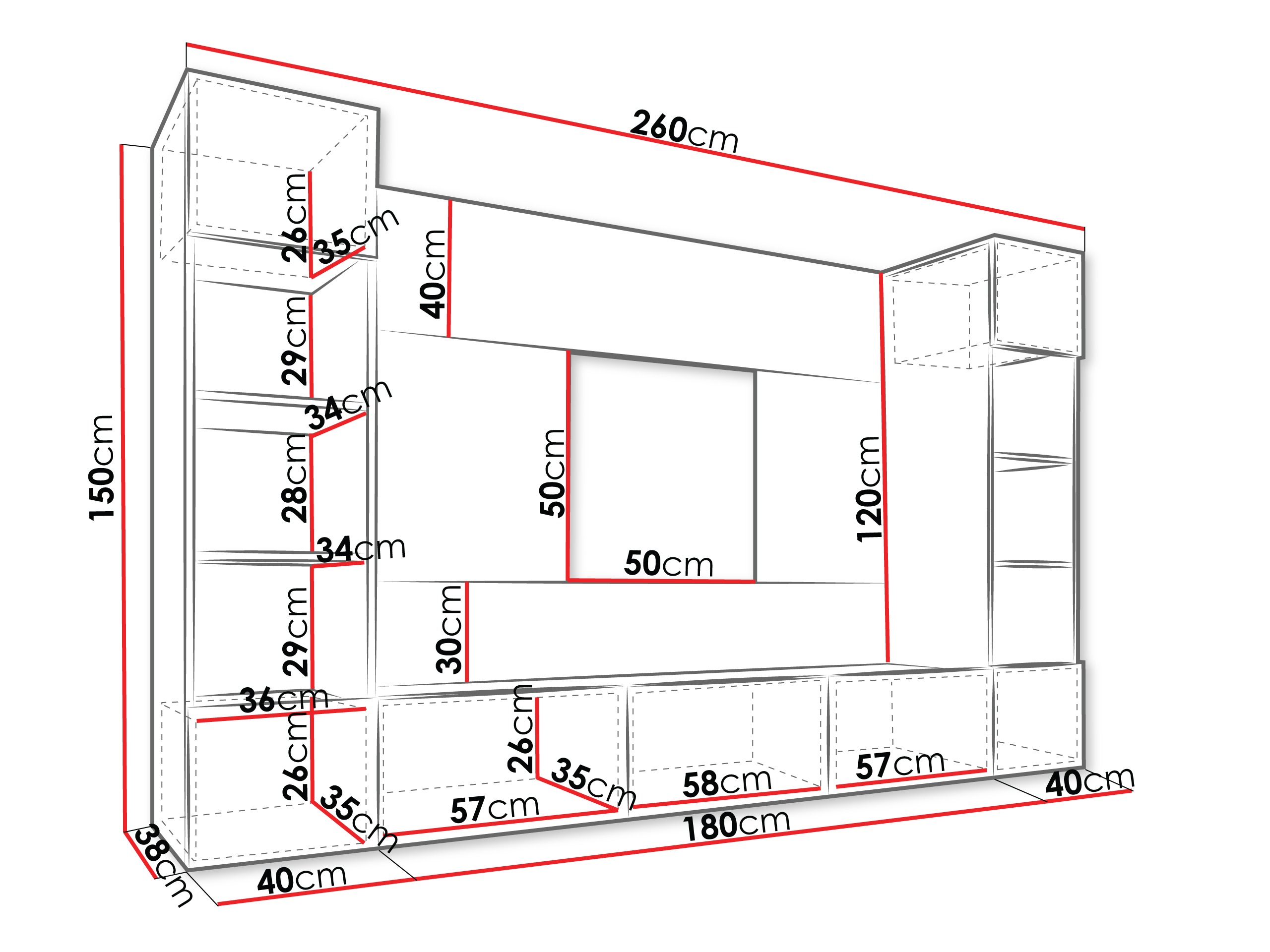 Woonkamerset Comfivo Salix I (Beige + Cremona eiken)