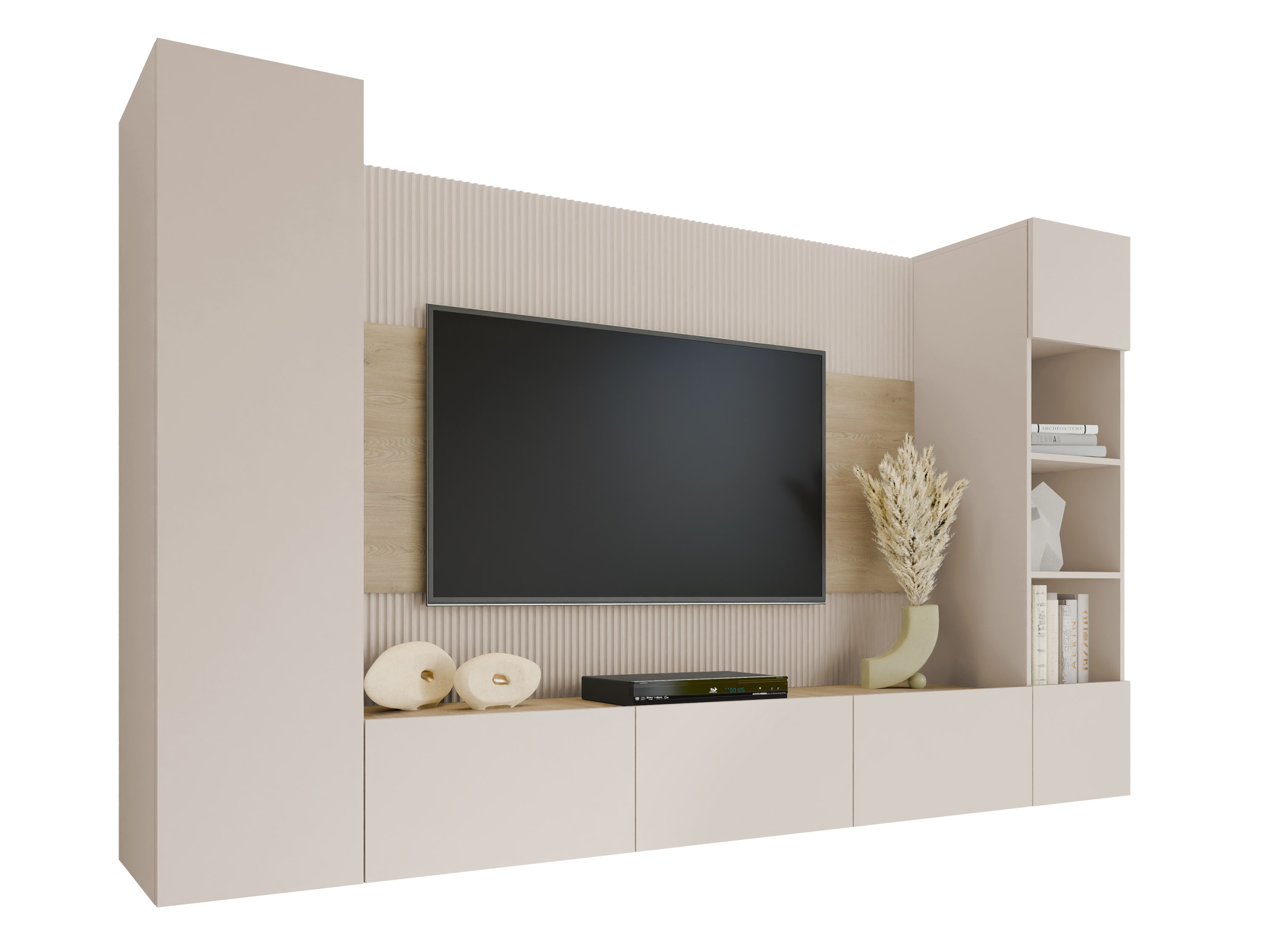 Woonkamerset Comfivo Salix IV (Beige + Eiken)