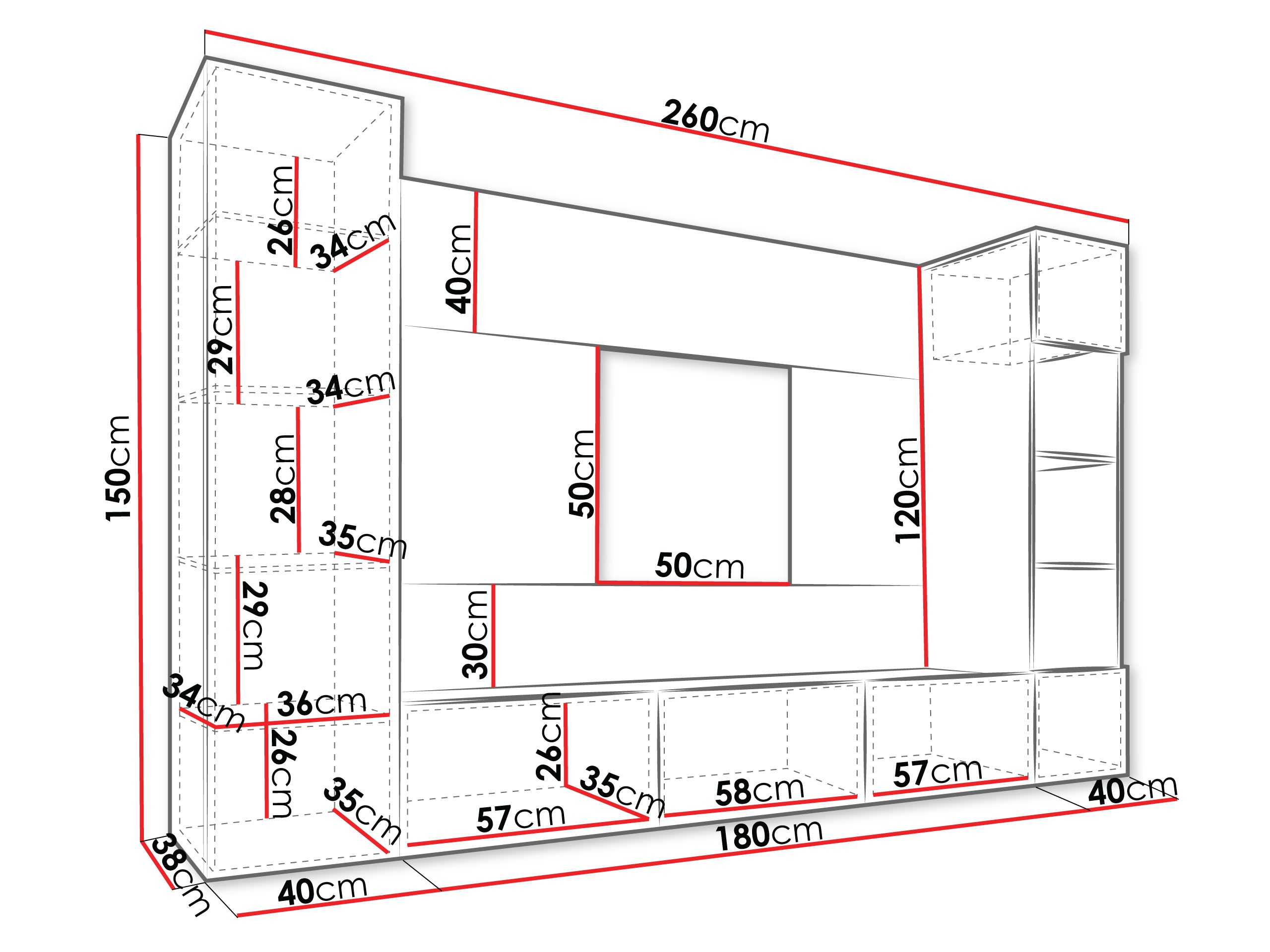Woonkamerset Comfivo Salix IV (Beige + Eiken)