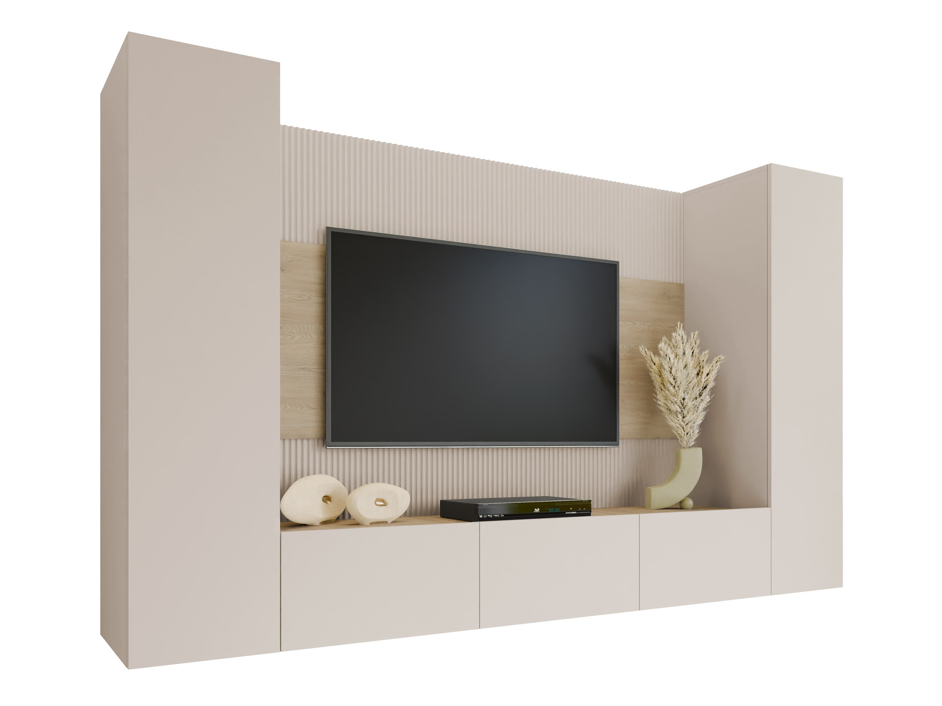 Woonkamerset Comfivo Salix V (Beige + Eiken)