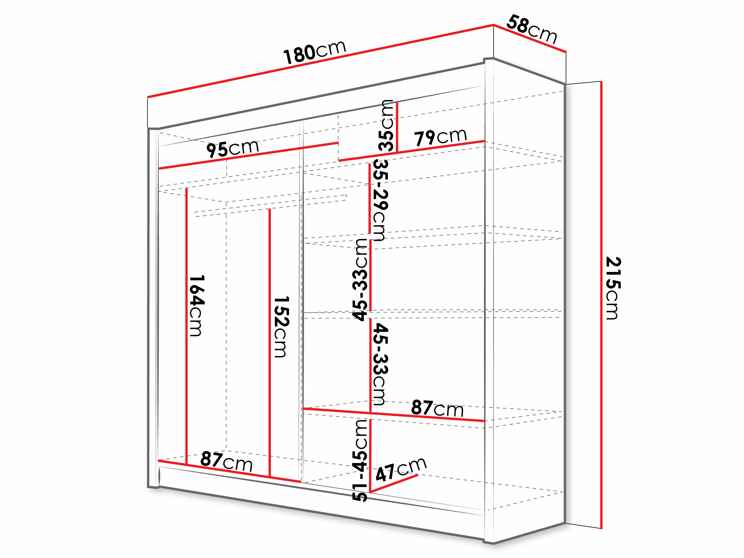 Kledingkast Closico 126 (Kasjmier)