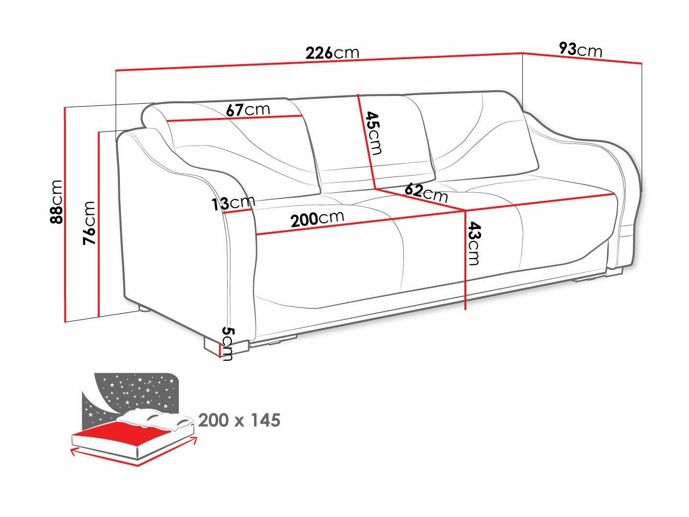 Slaapbank Decatur 104