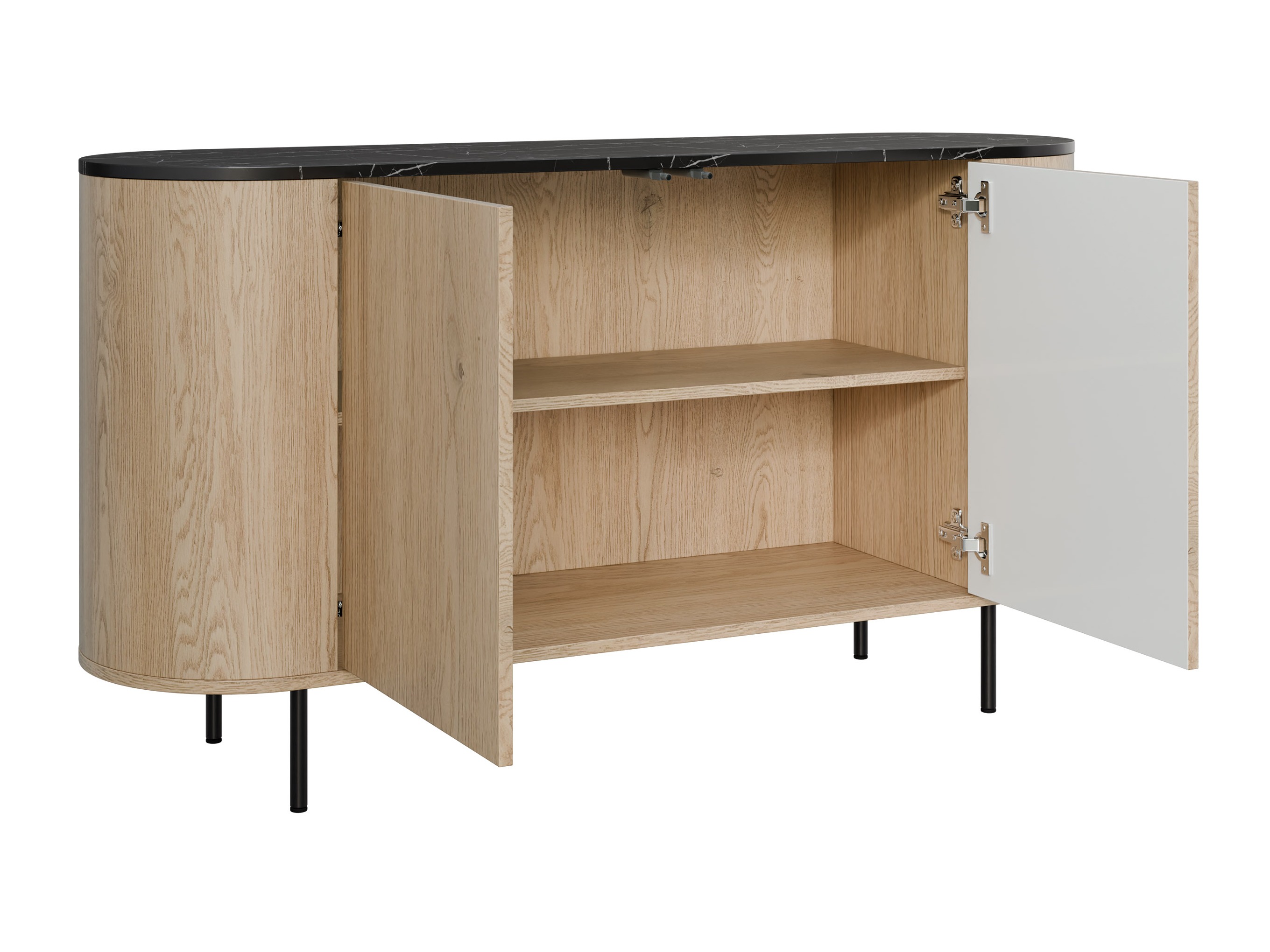 Dressoir Comfivo Livtena 100 (Wit marmer + Gouden)