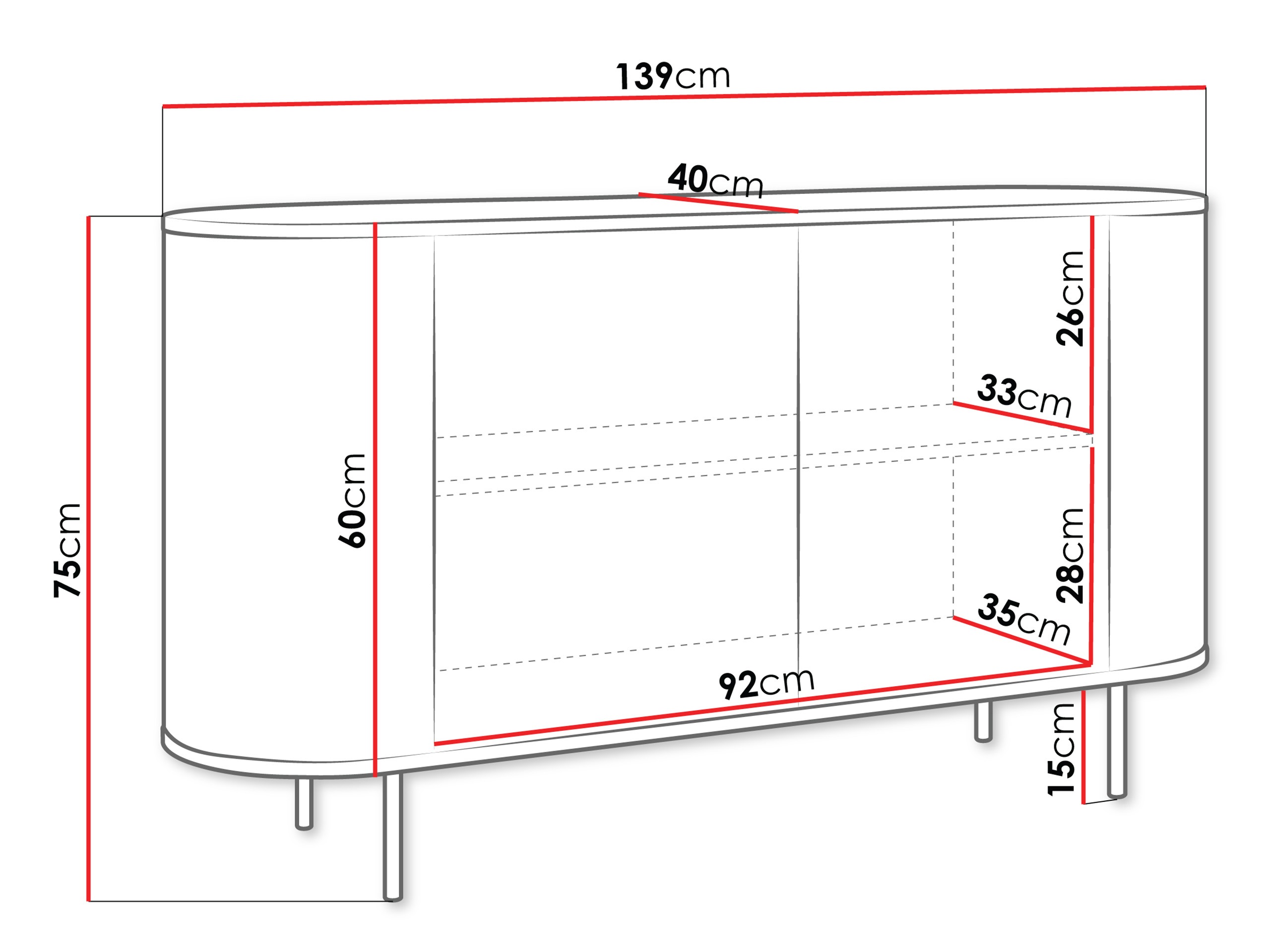 Dressoir Comfivo Livtena 100 (Wit marmer + Gouden)