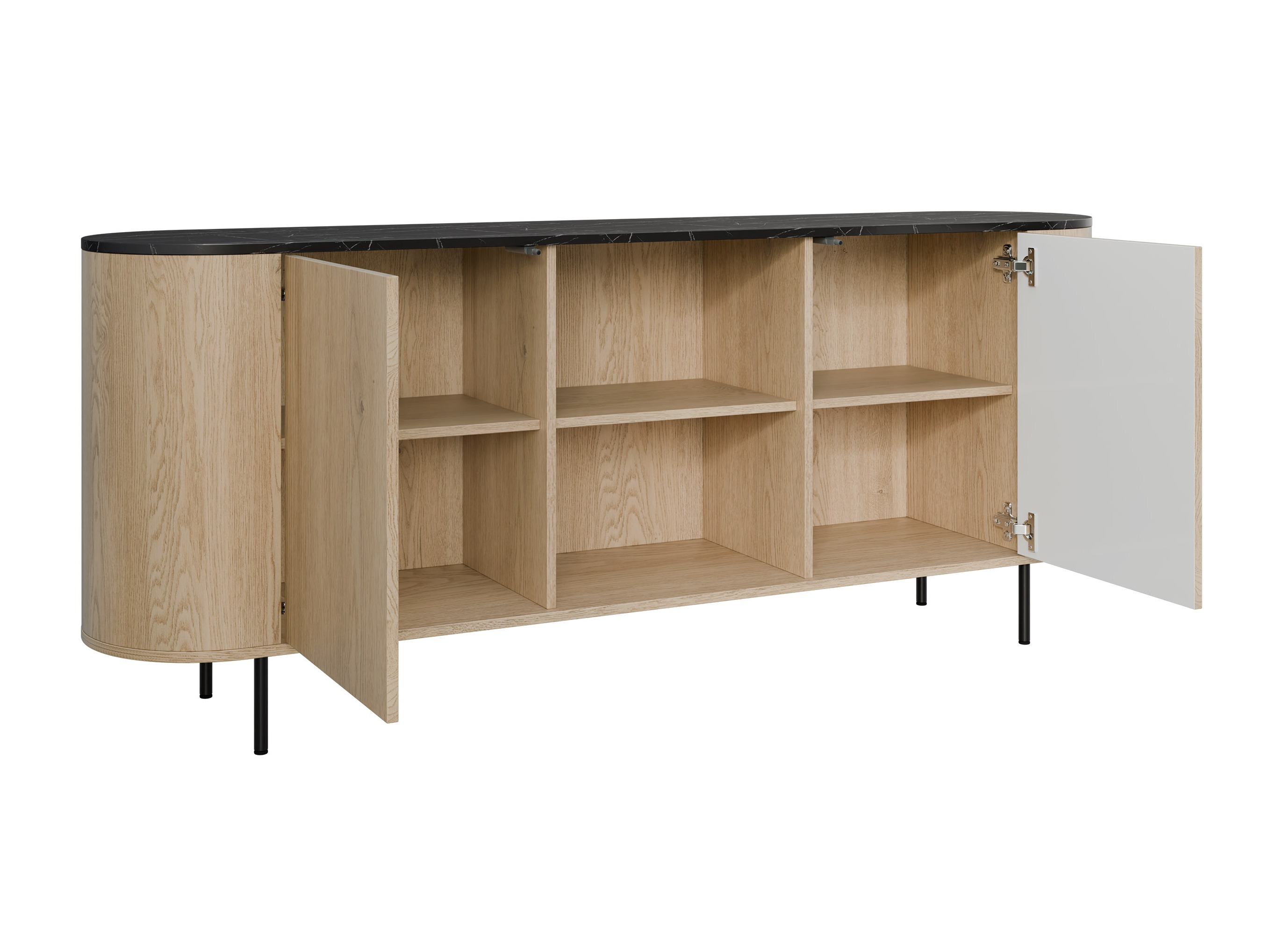 Dressoir Comfivo Livtena 101 (Wit marmer + Gouden)