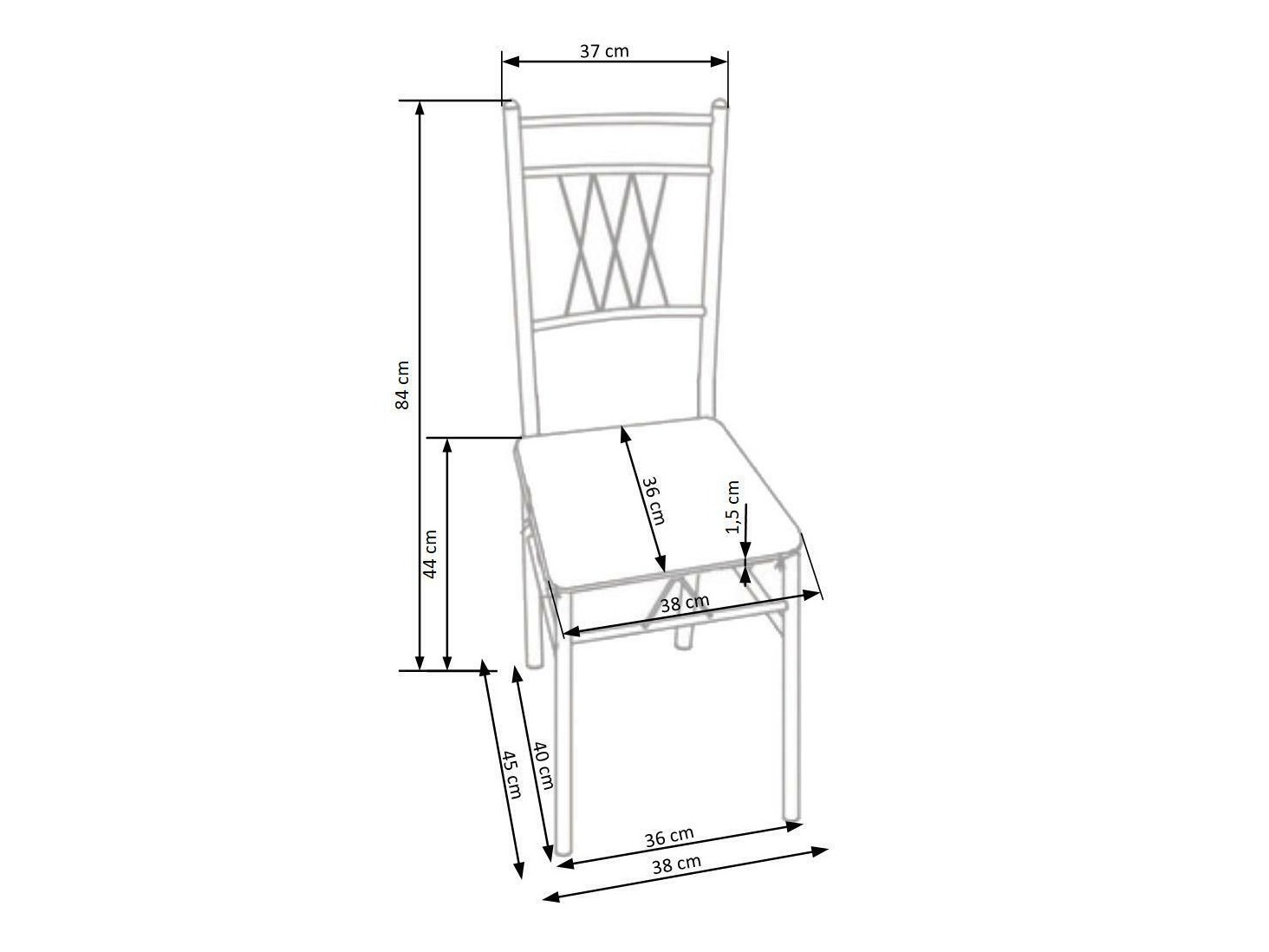 Eetkamerset Houston 1251 (Eiken + Zwart)
