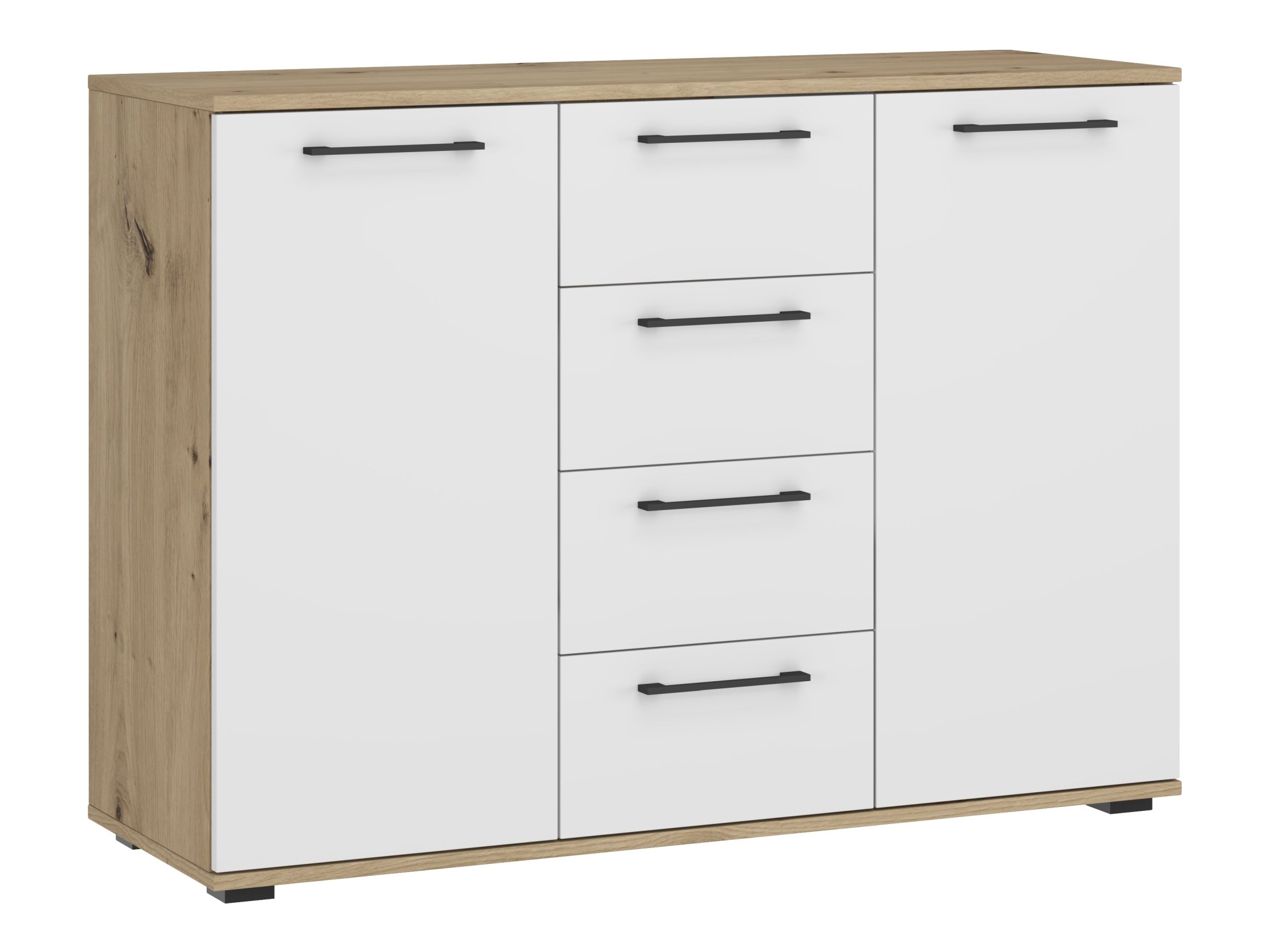 Ladekast Houston 1977 (Wit + Artisan eiken)