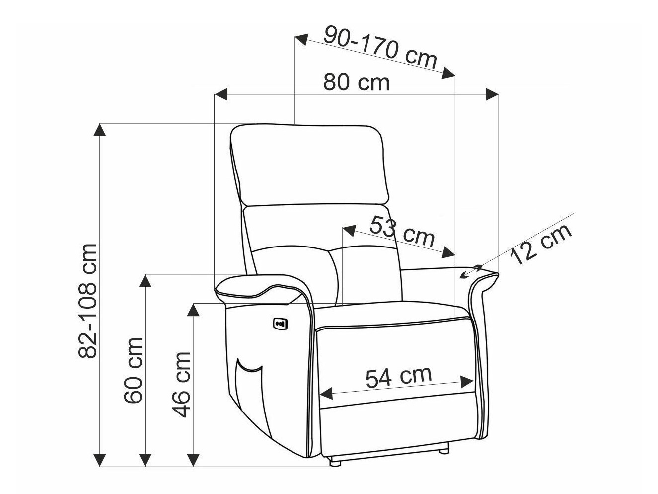 Relaxfauteuil Houston 1979 (Grijs)