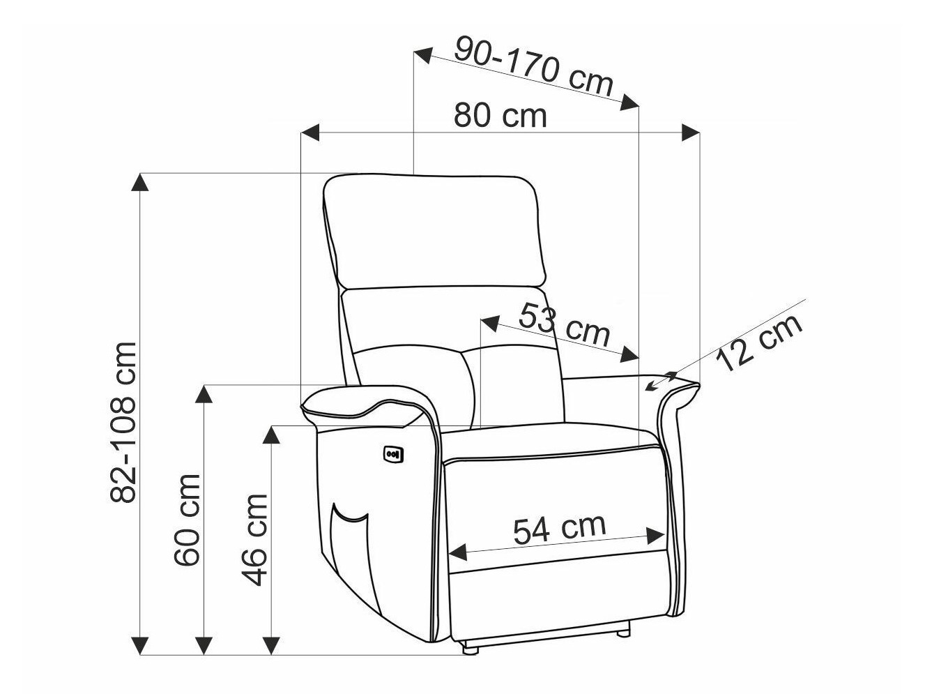 Relaxfauteuil Houston 1979 (Zwart)