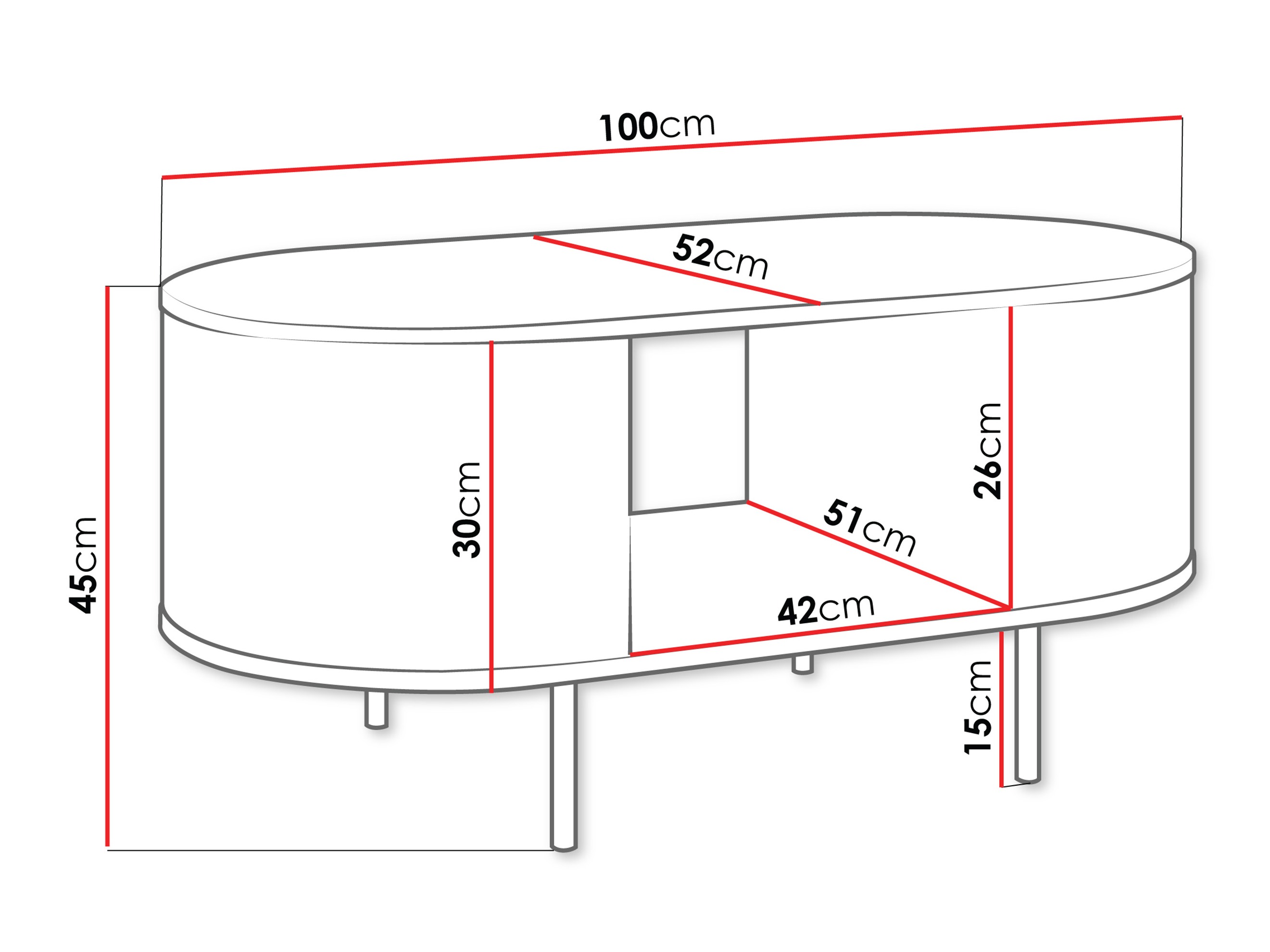 Salontafel Comfivo Livtena 104 (Wit marmer + Gouden)