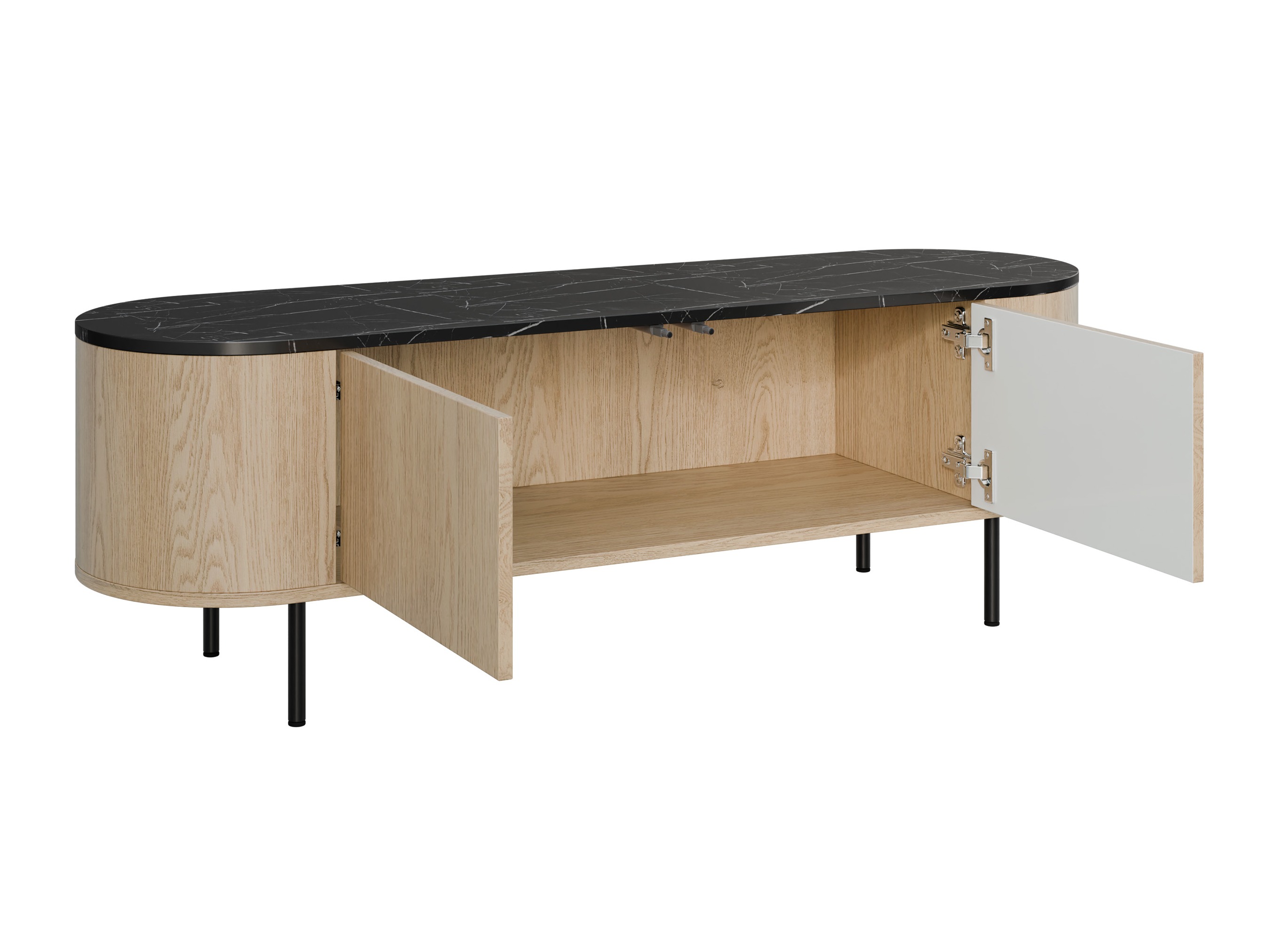 TV-meubel Comfivo Livtena 102 (Wit marmer + Gouden)