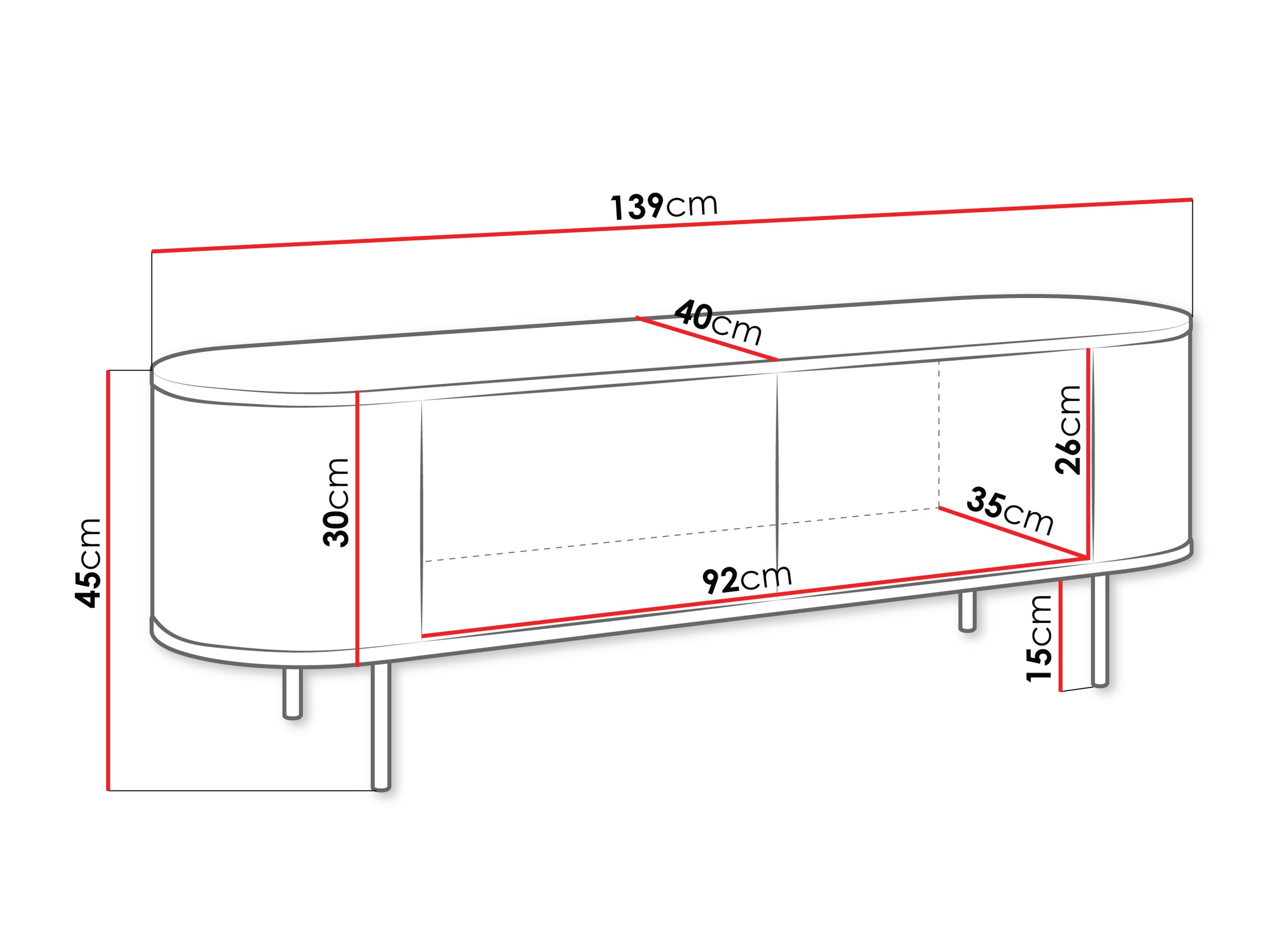 TV-meubel Comfivo Livtena 102 (Wit marmer + Gouden)