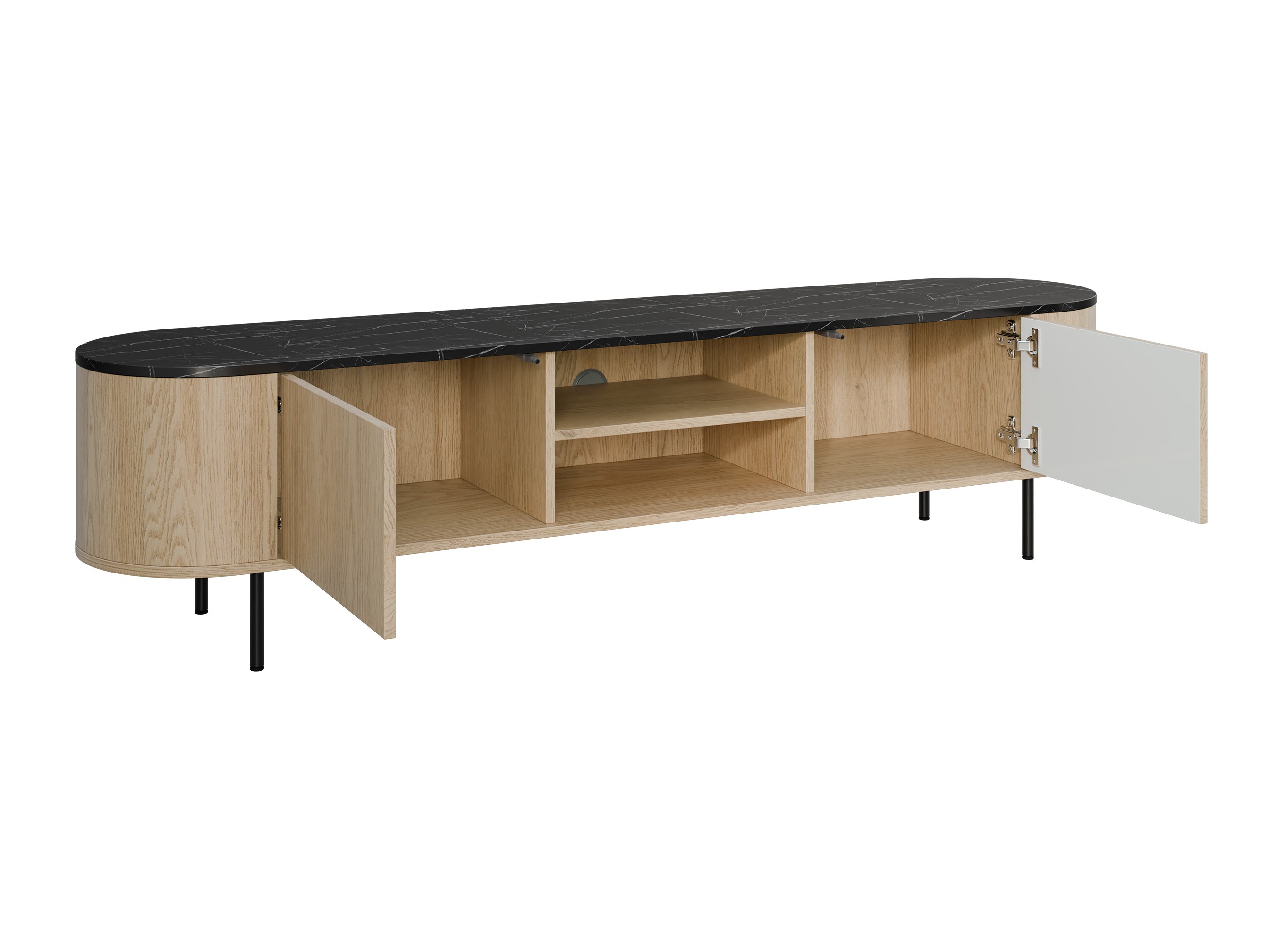 Woonkamerset Comfivo Livtena (Wit marmer + Gouden)