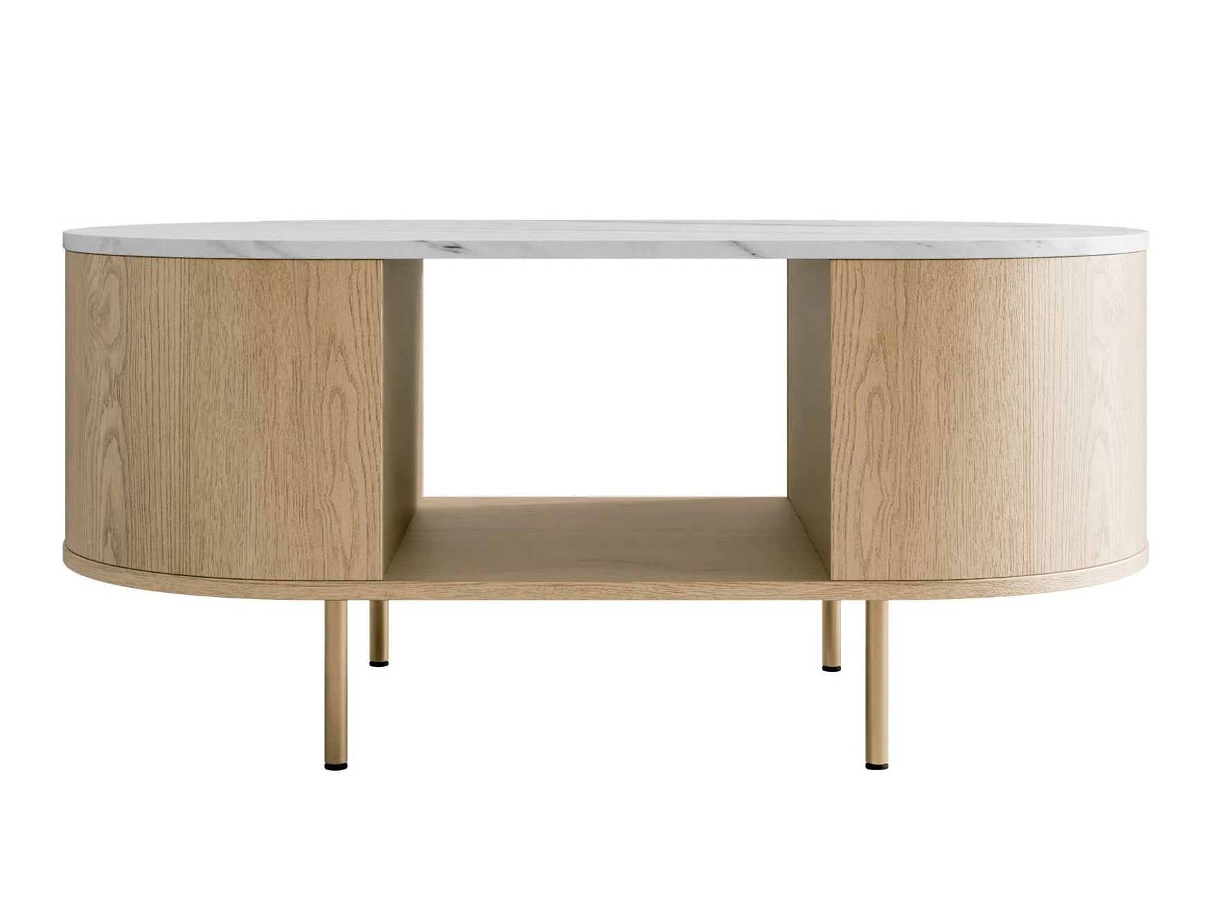 Woonkamerset Comfivo Livtena (Wit marmer + Gouden)