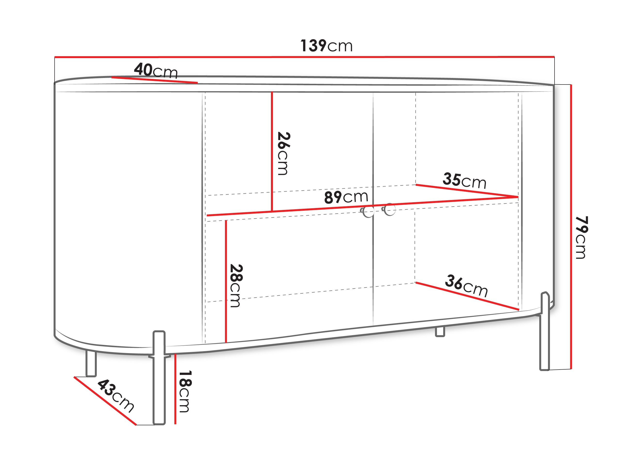 Dressoir Comfivo Mirsoni 100