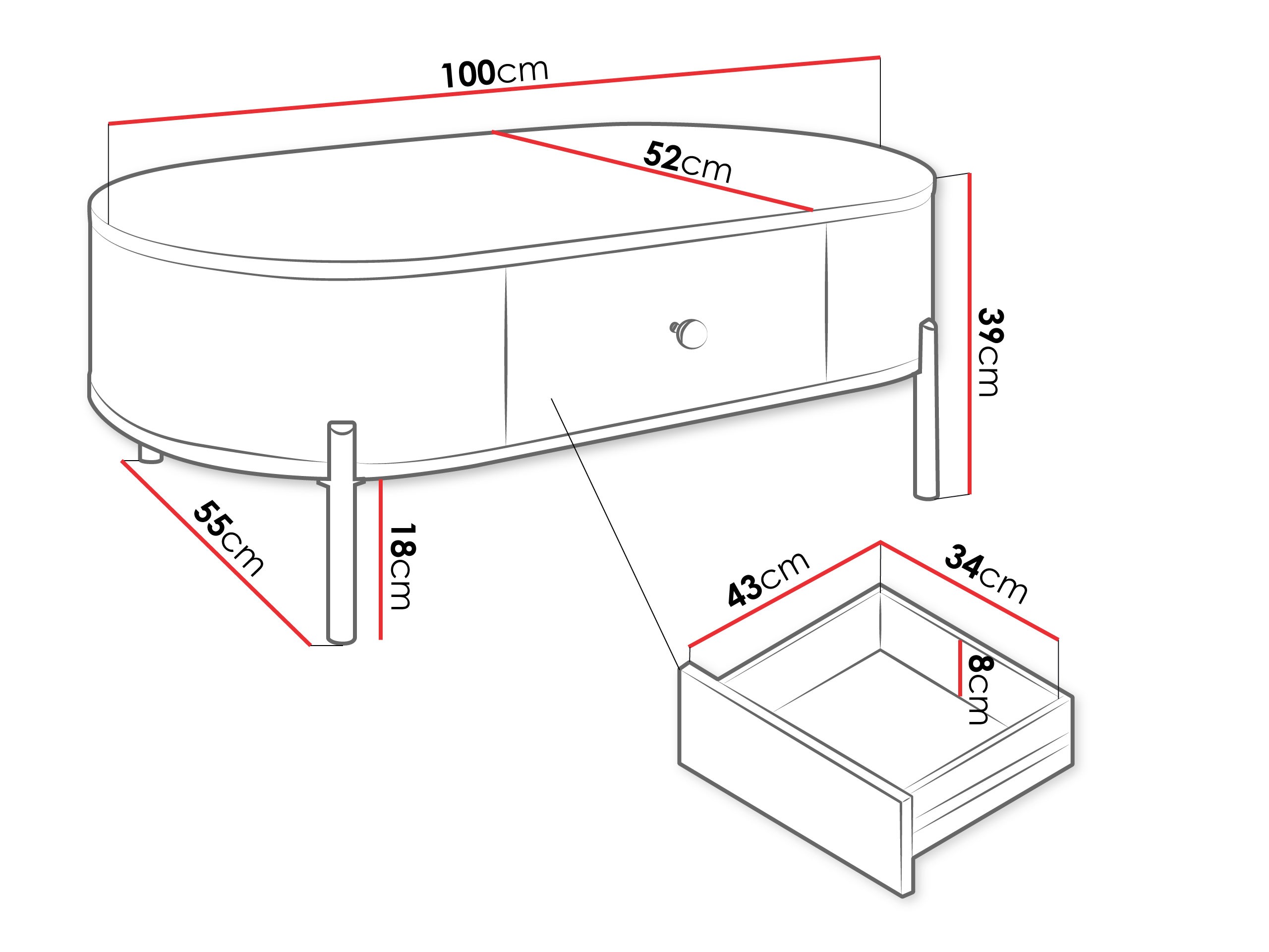 Salontafel Comfivo Mirsoni 102
