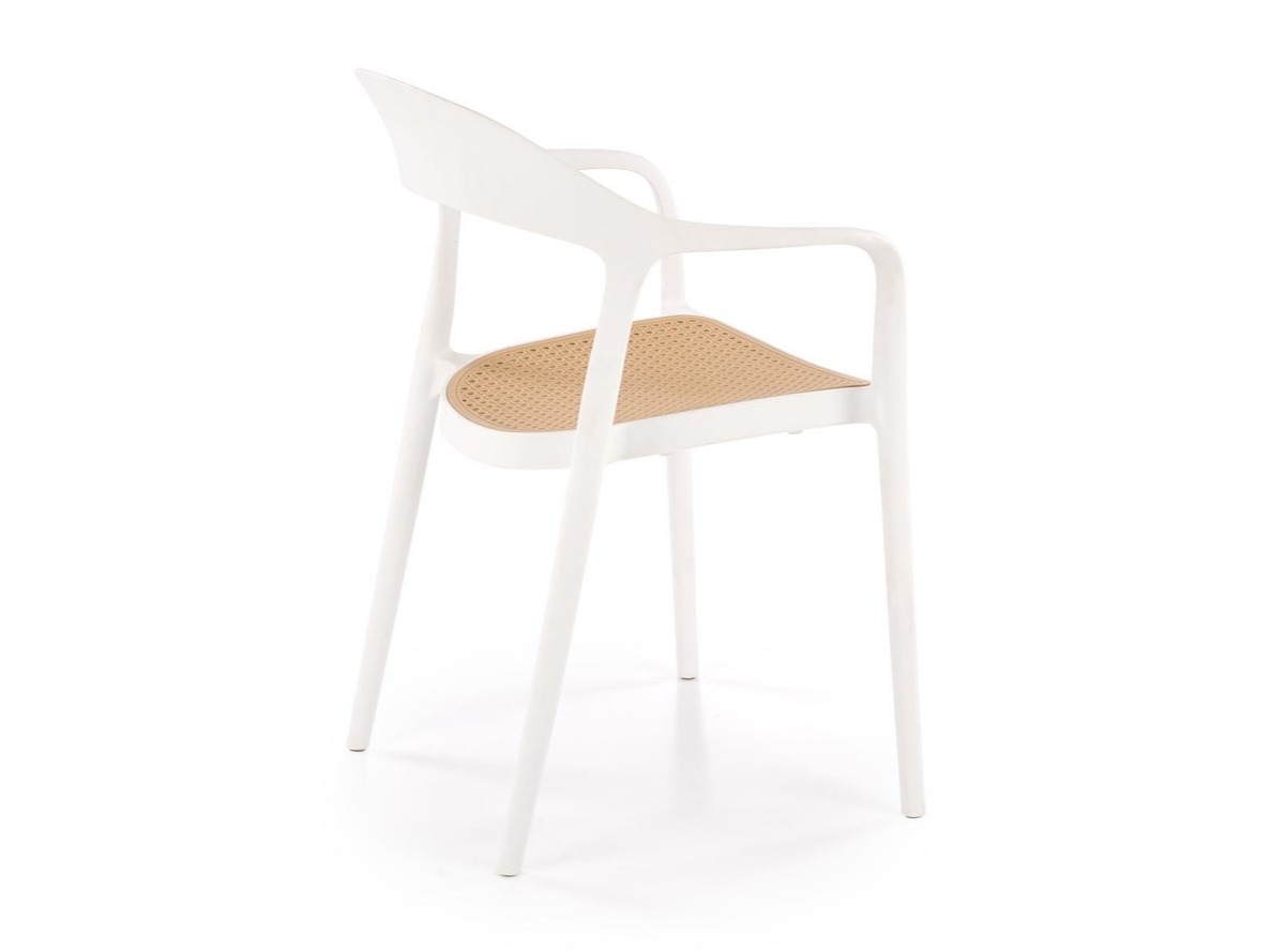 Stoel Houston 1673 (Wit + Lichtbruin)