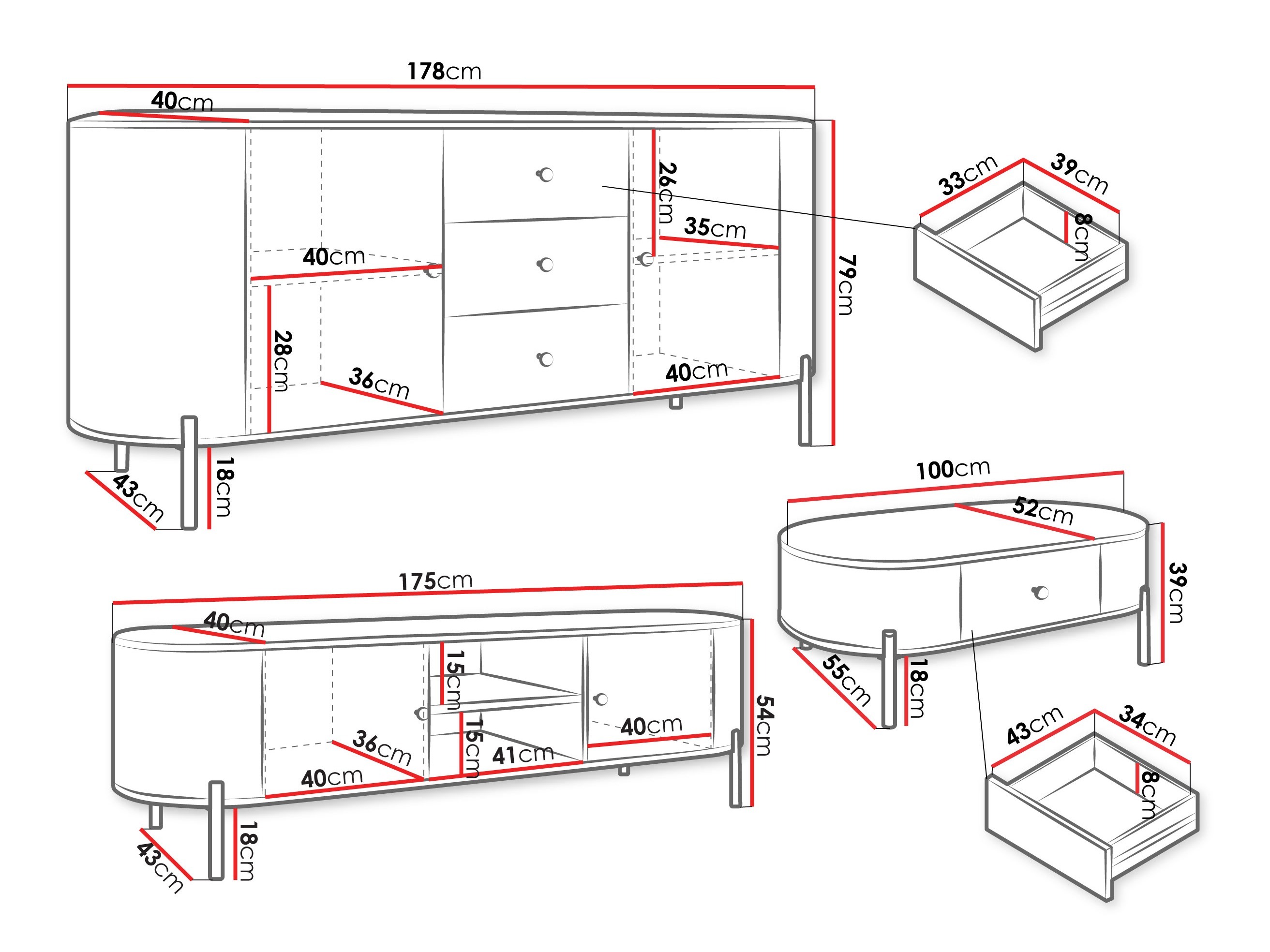 Woonkamerset Mirsoni 100