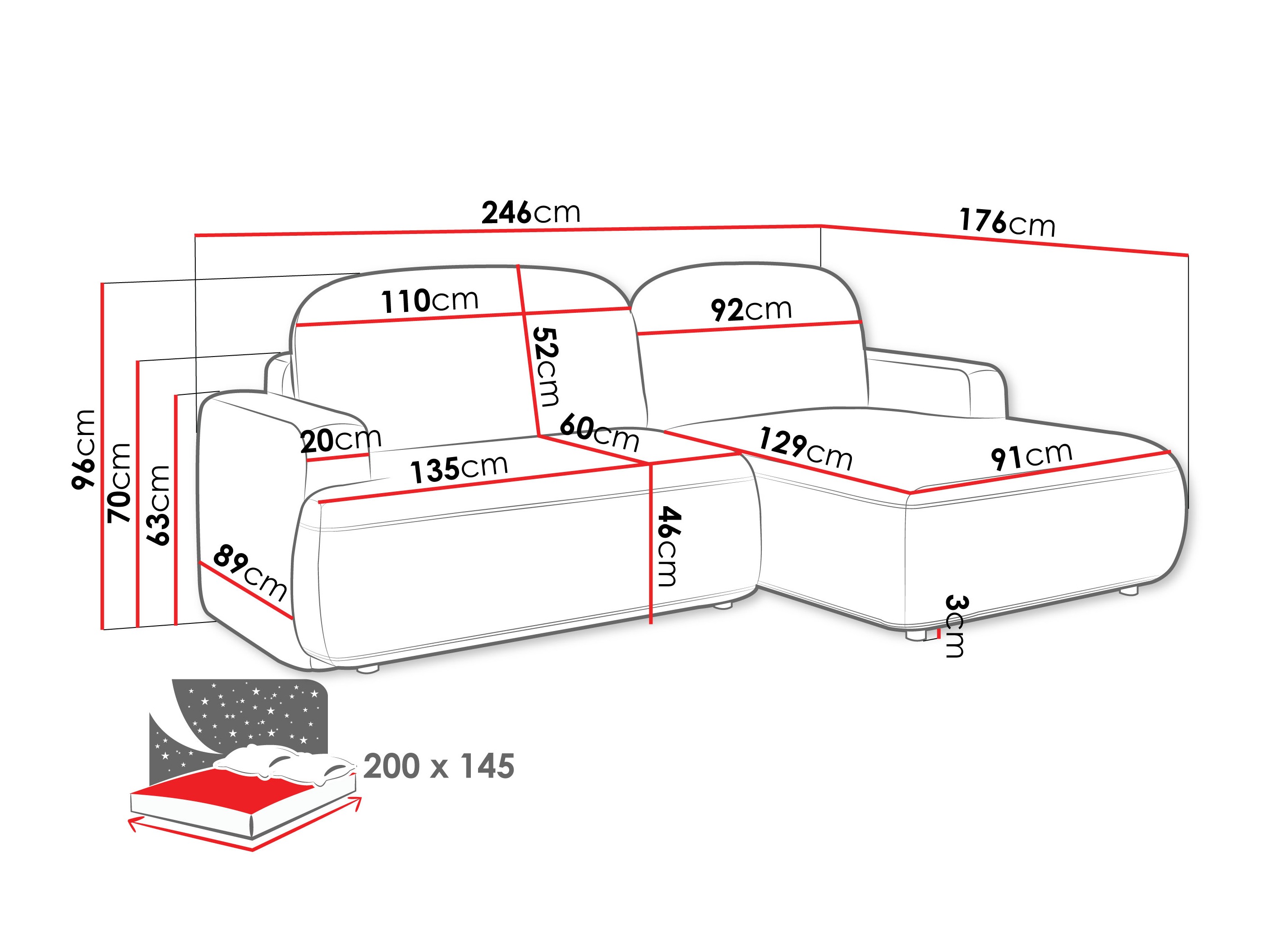 Hoekbank ComfiDream 201 (Perfect Harmony 63)