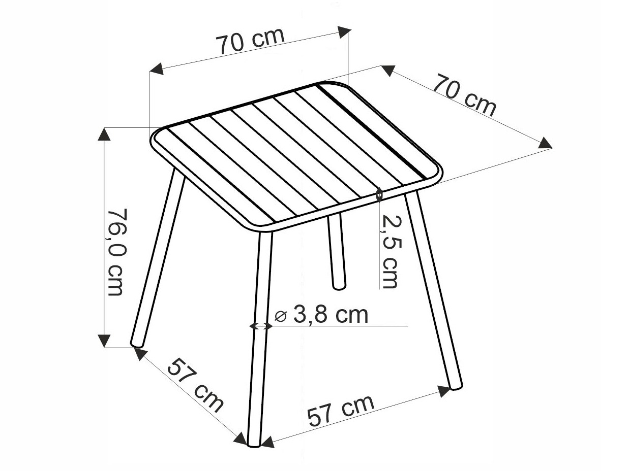 Outdoor tafel Houston 1992 (Zwart)