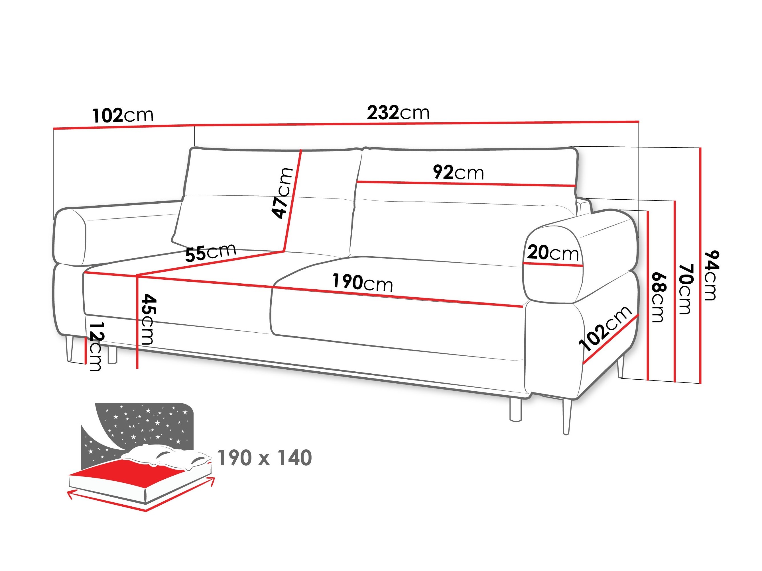 Slaapbank ComfiDream 199 (Blur 18)