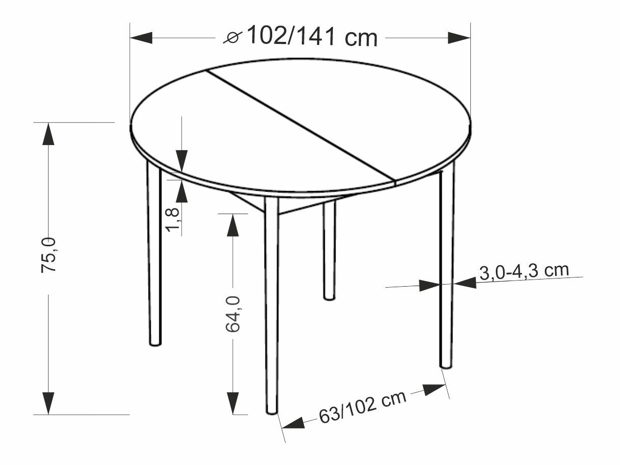 Tafel Houston 1990 (Licht hout + Kasjmier)