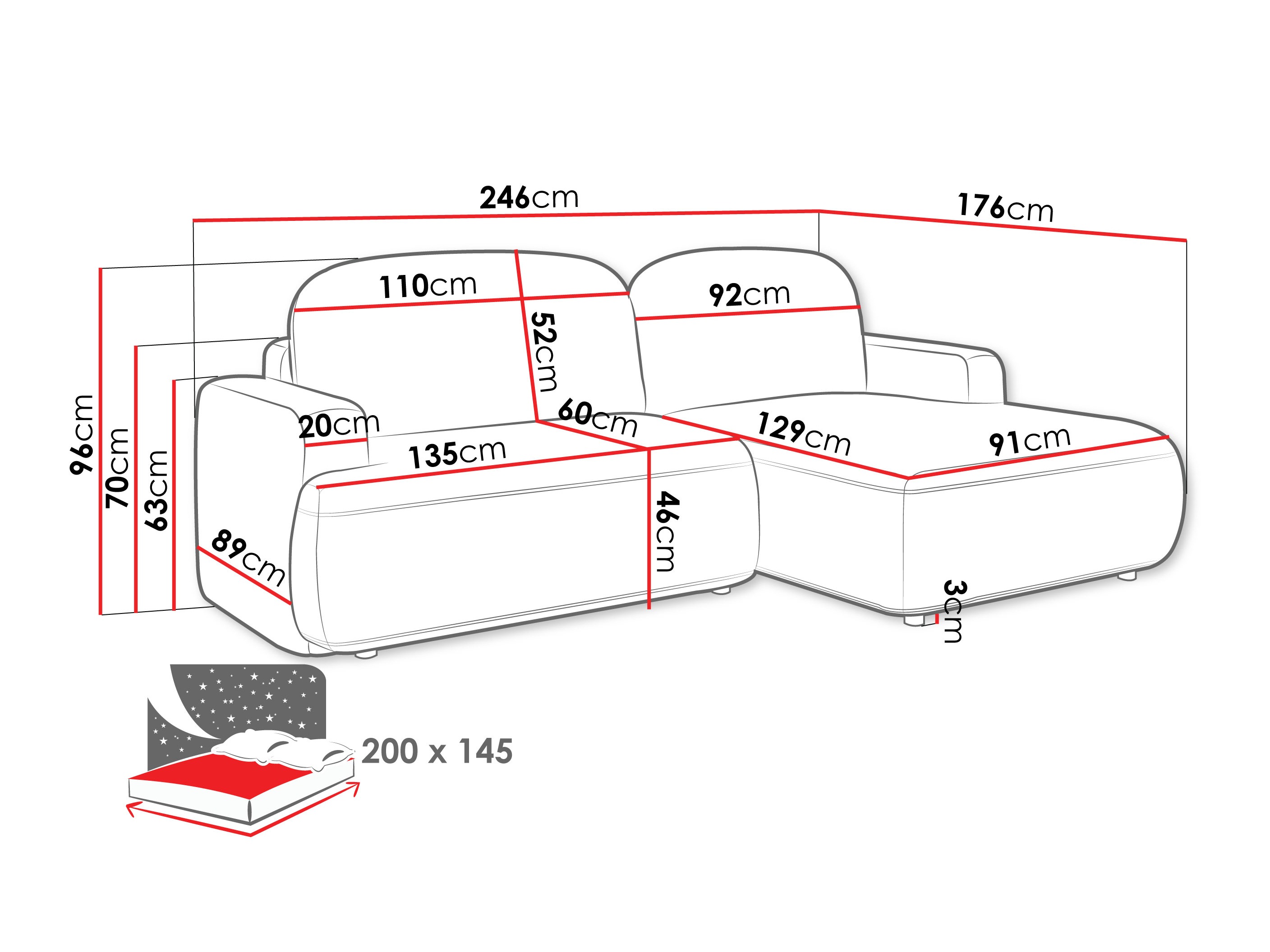 Hoekbank ComfiDream 201 (Perfect Harmony 82)