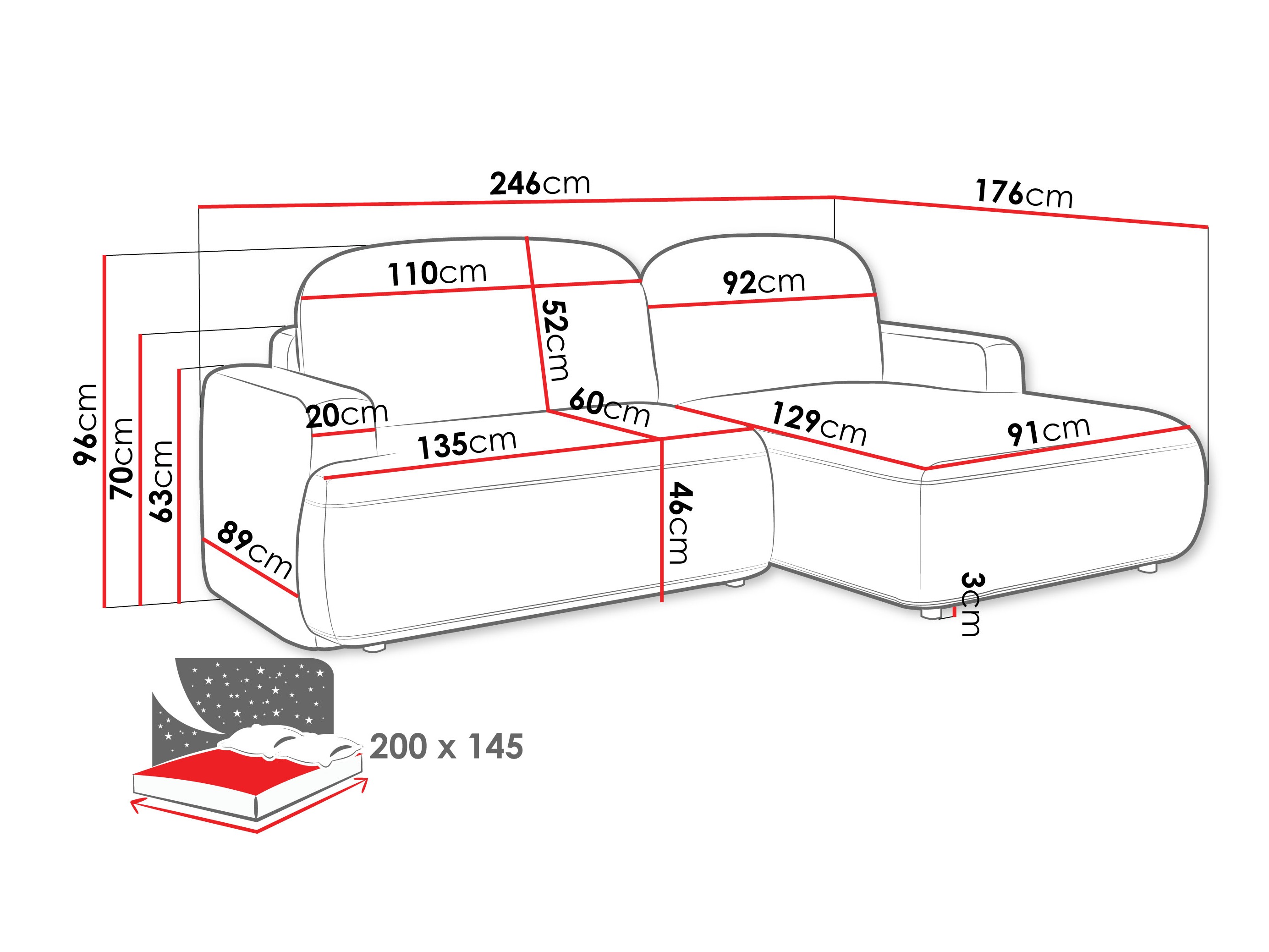Hoekbank ComfiDream 201 (Perfect Harmony 82)