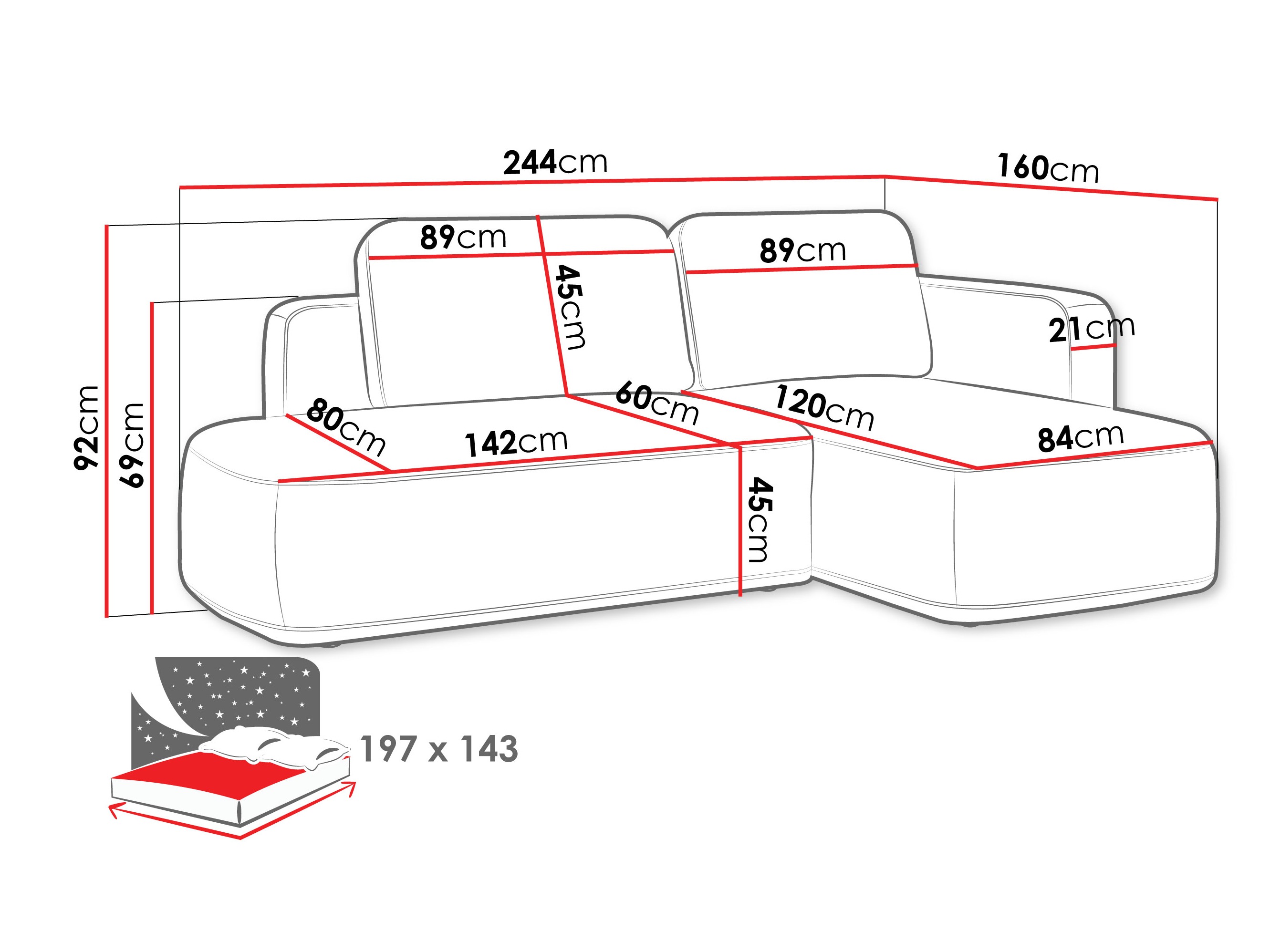 Hoekbank ComfiDream 203 (Perfect Harmony 82)
