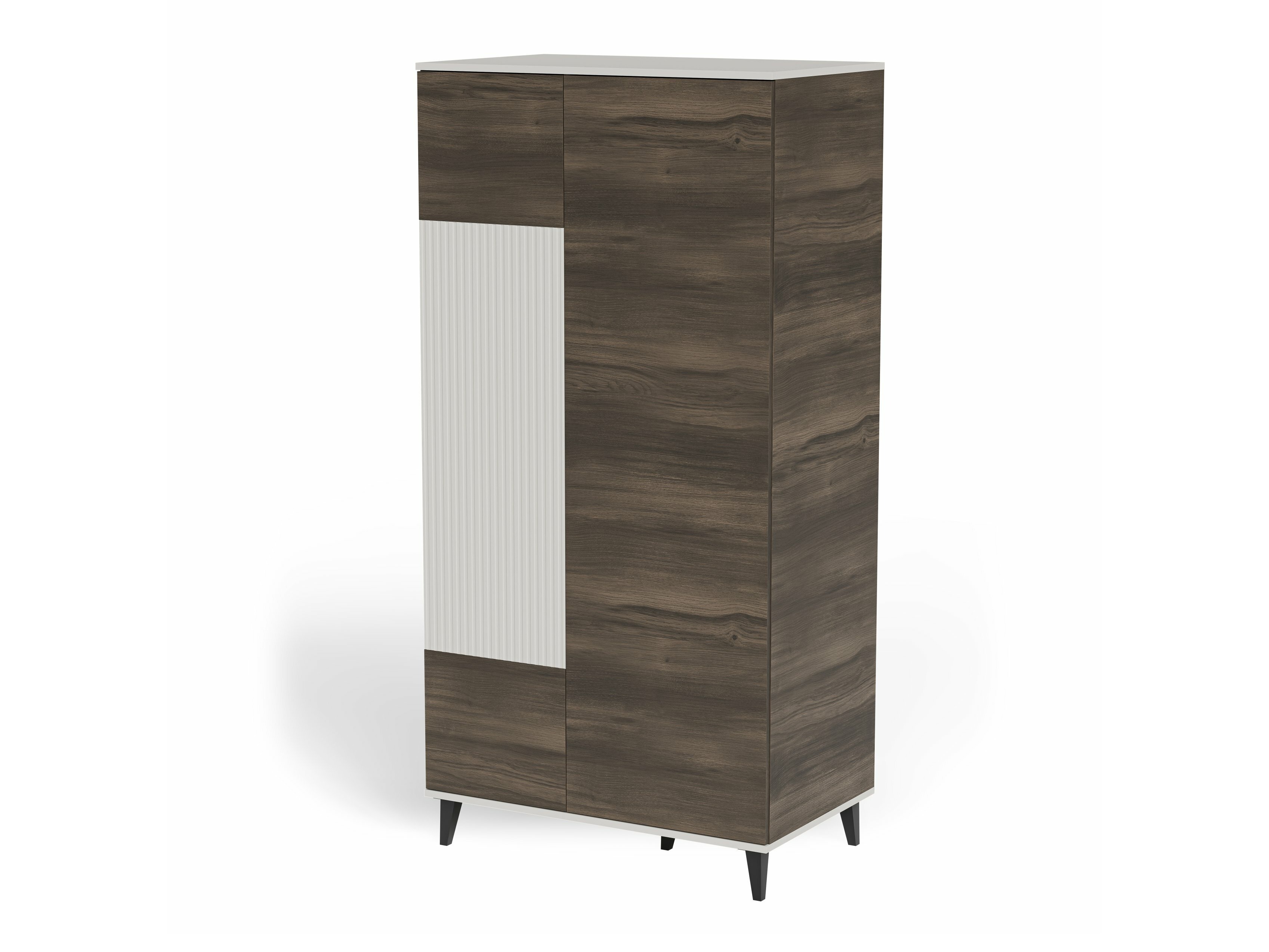 Kledingkast Luelia 113 (Notenhout + Kasjmier)