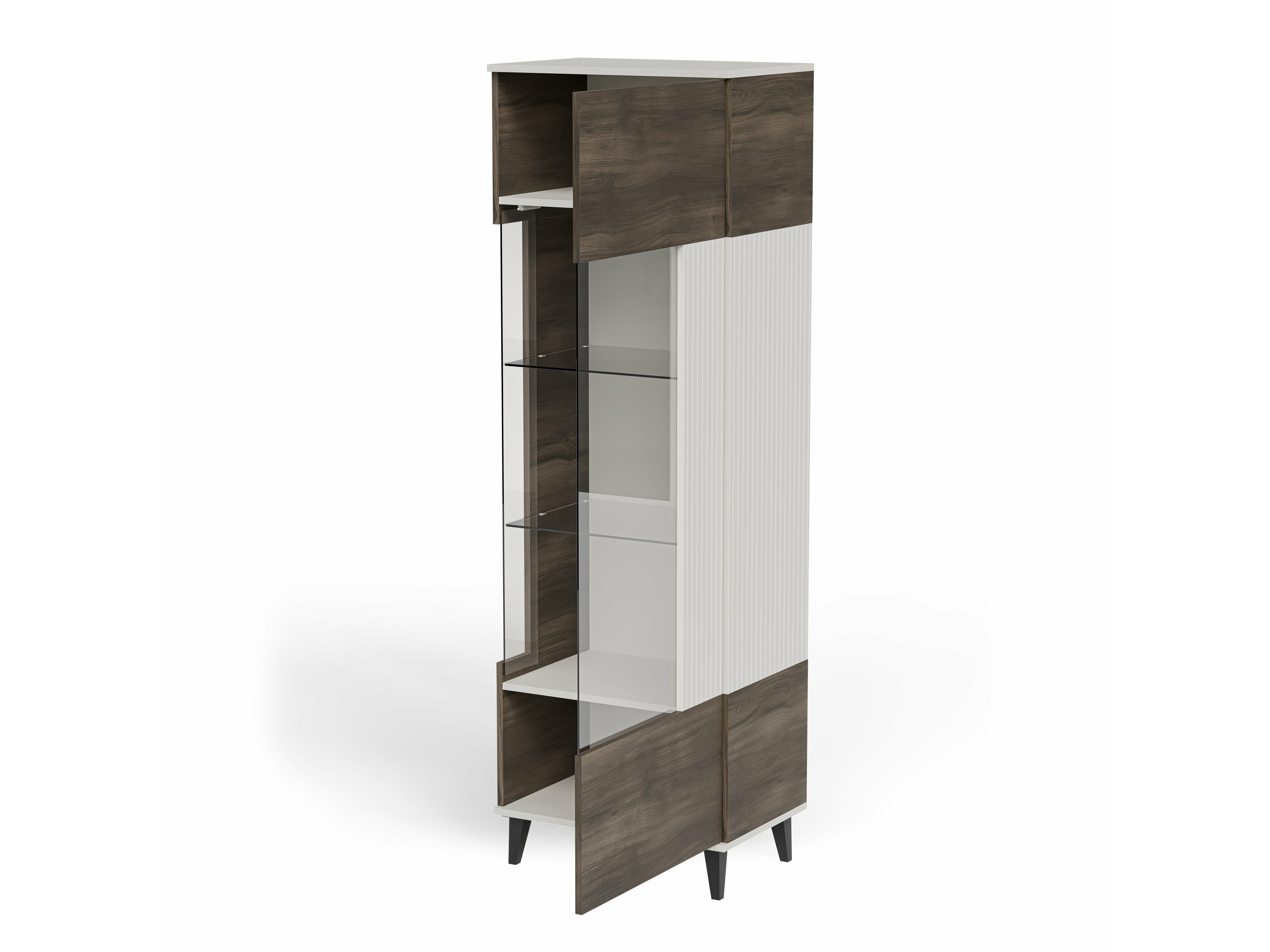 Woonkamerset Luelia 107 (Notenhout + Kasjmier)