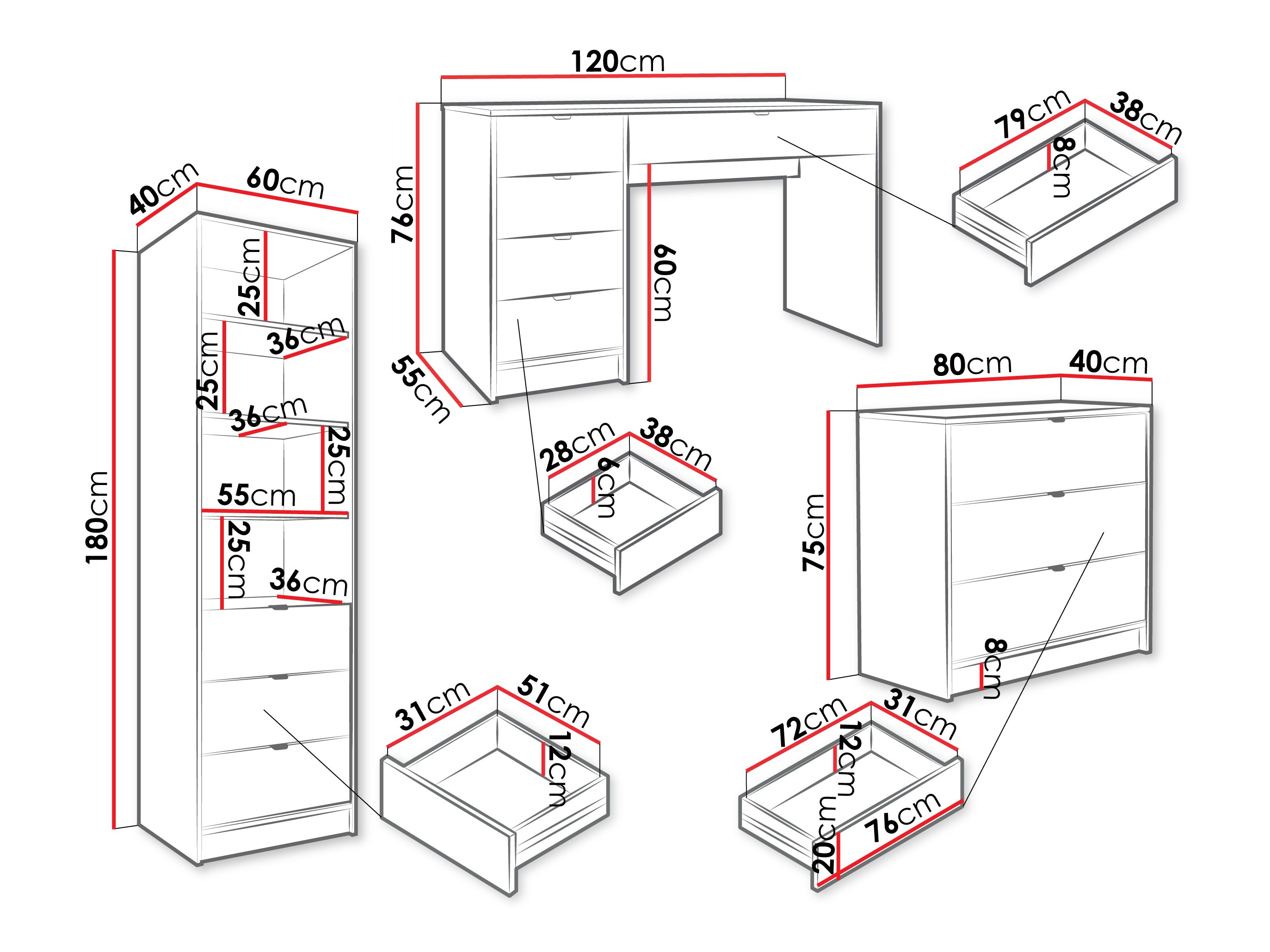 Thuiskantoorset Comfivo Papilio V (Zwart)