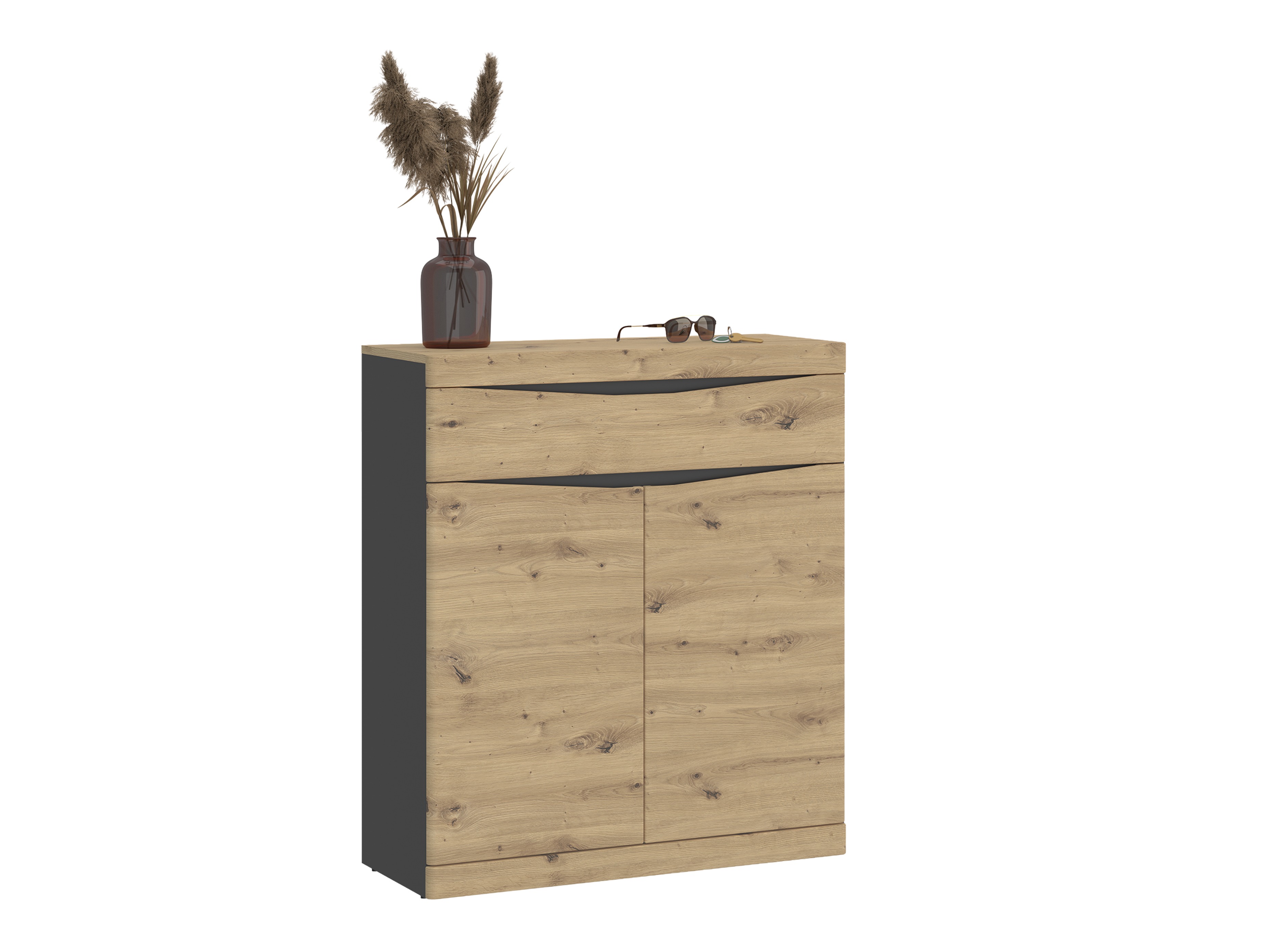 Ladekast Venlori 115 (Artisan eiken + Antraciet)