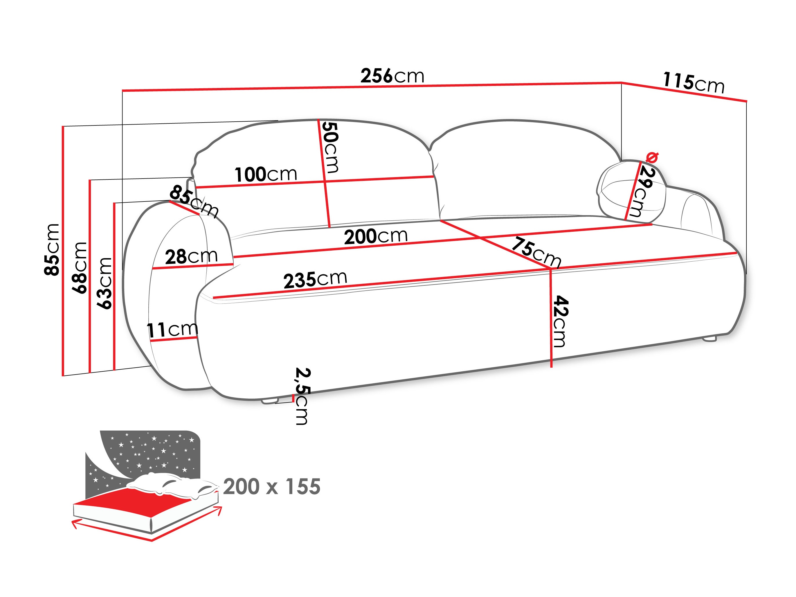 Slaapbank TrendyNest 114 (Now Or Never 18)