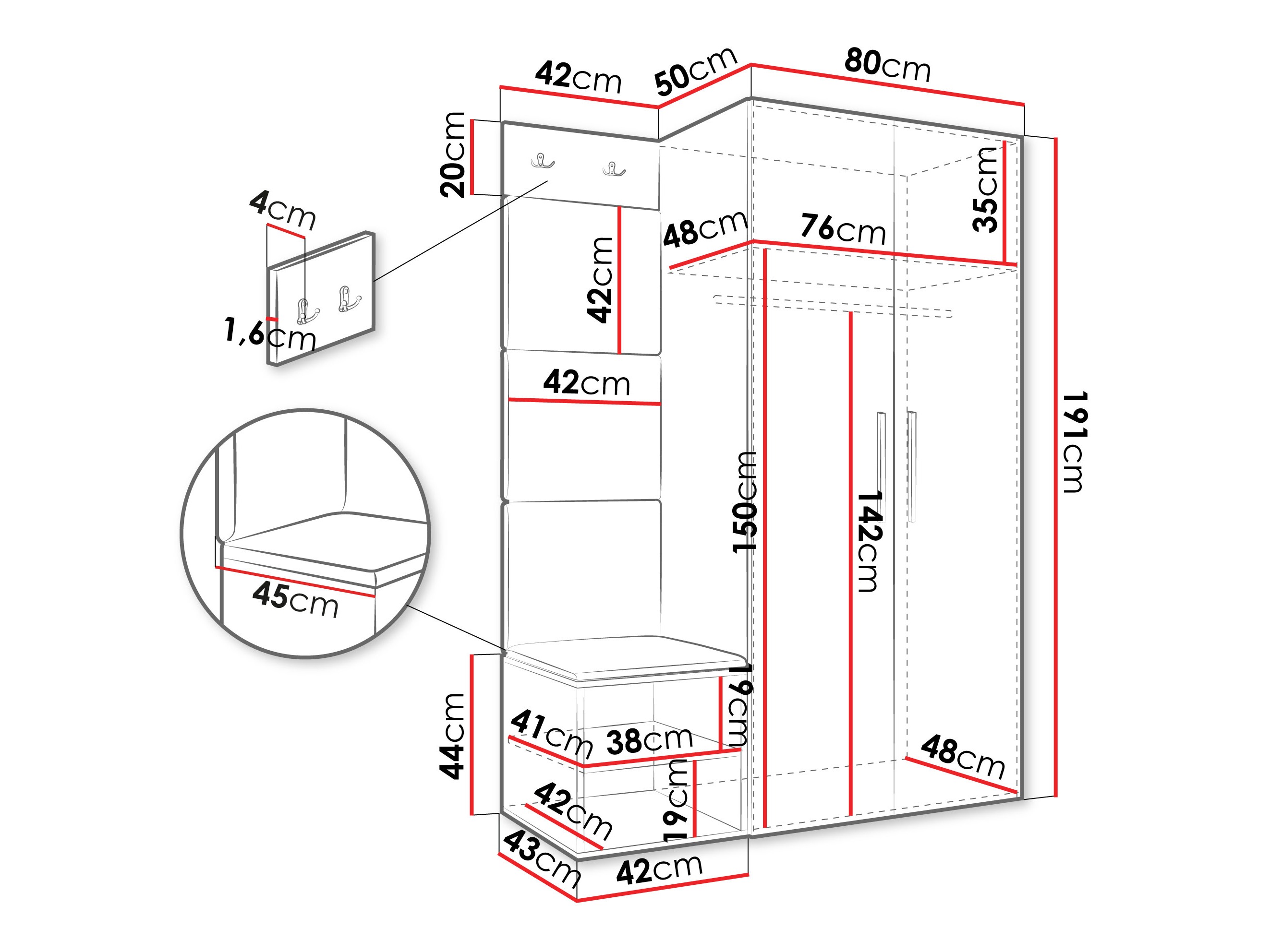 Gangmeubelset Hartford 523 (Artisan eiken)