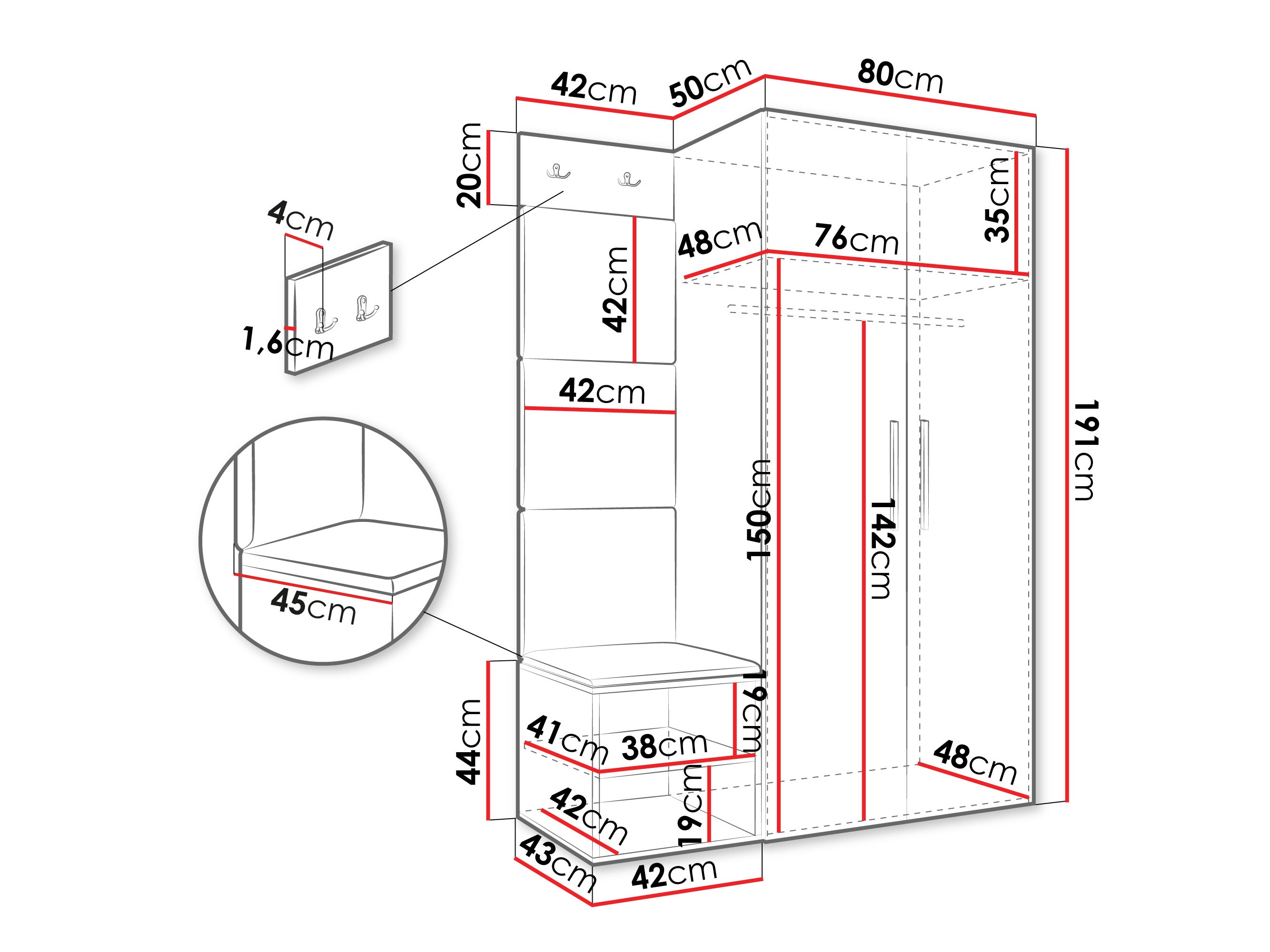 Gangmeubelset Hartford 523 (Artisan eiken)