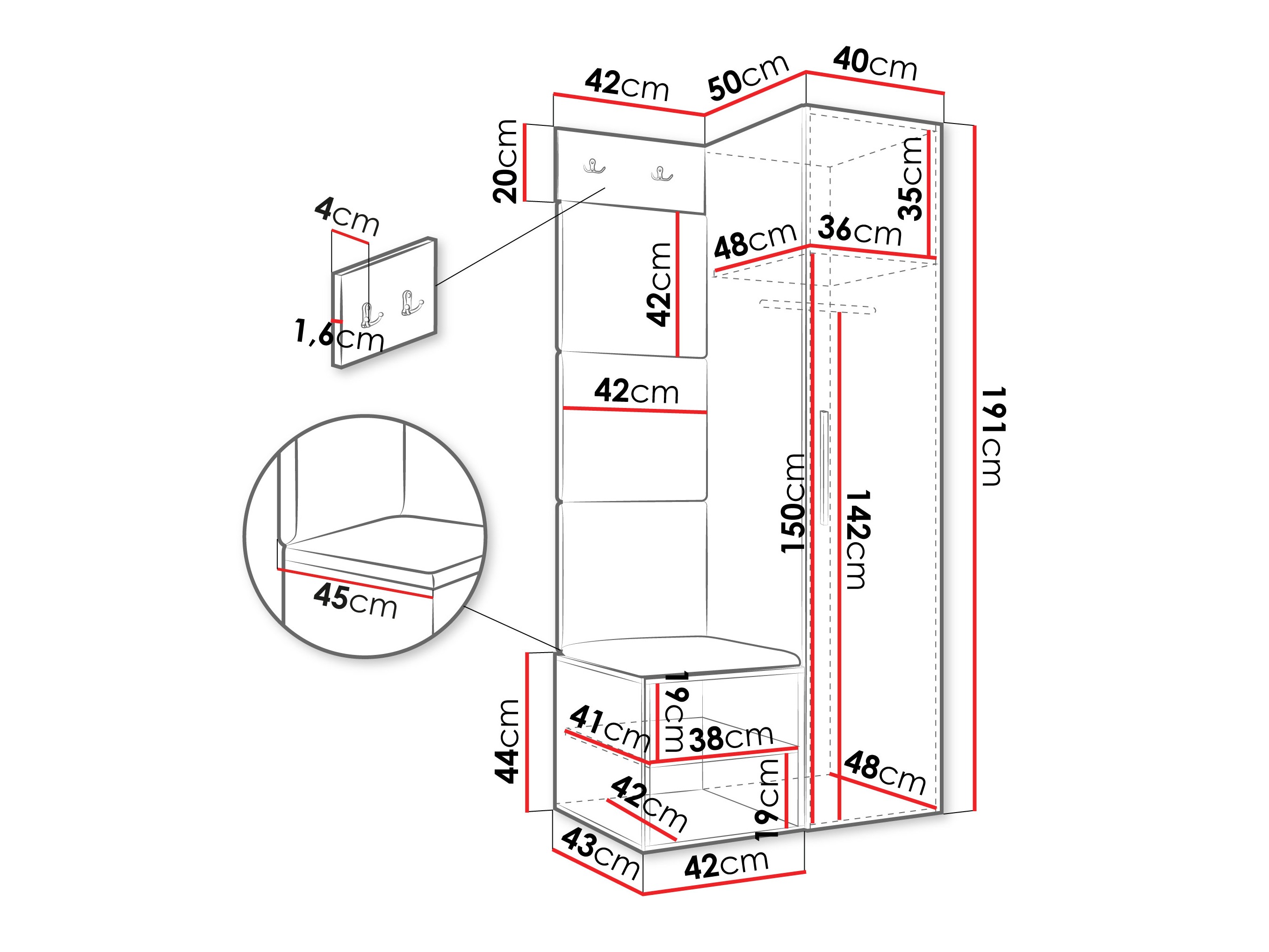 Gangmeubelset Hartford 524 (Artisan eiken)