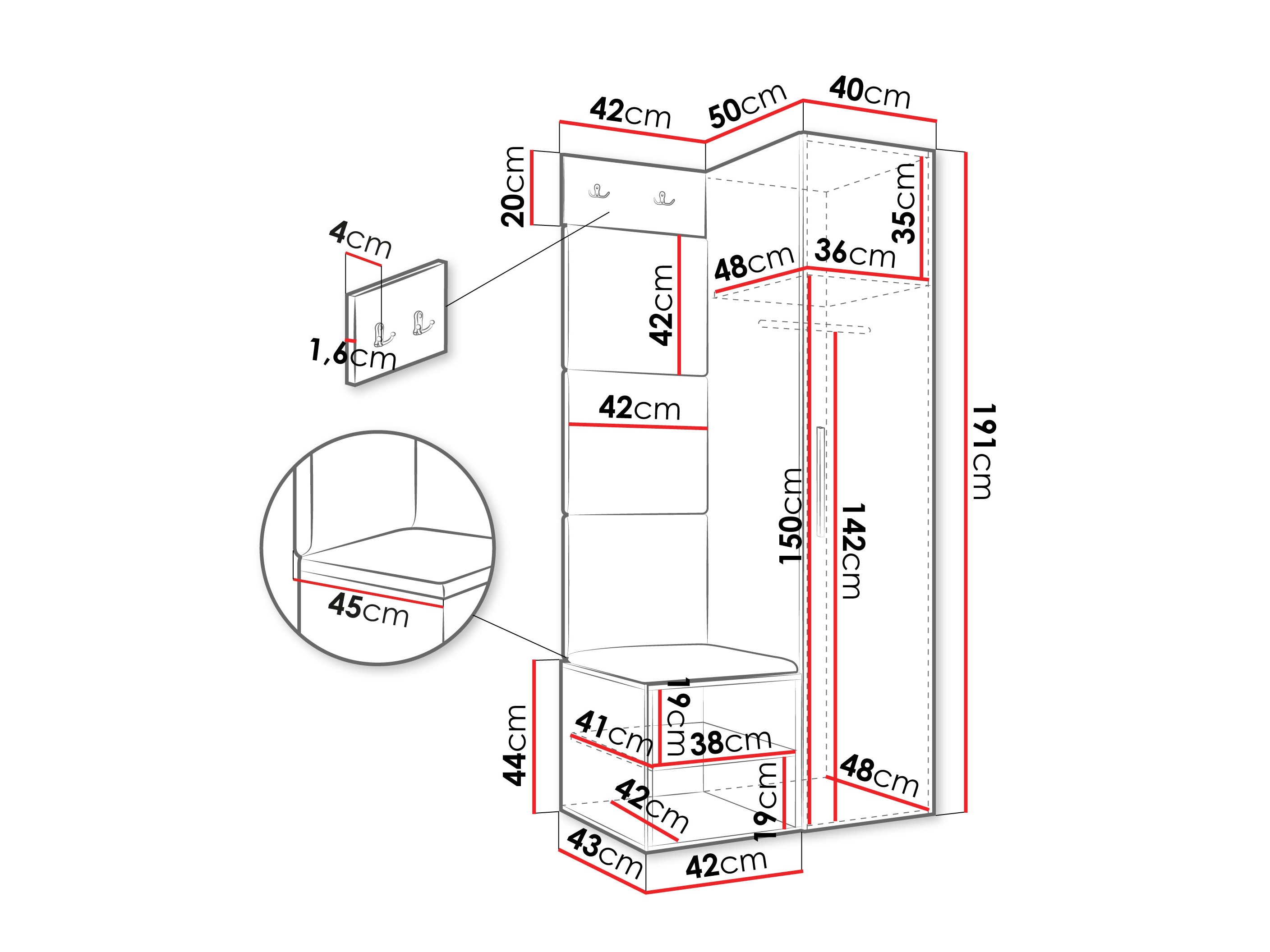 Gangmeubelset Hartford 524 (Artisan eiken)
